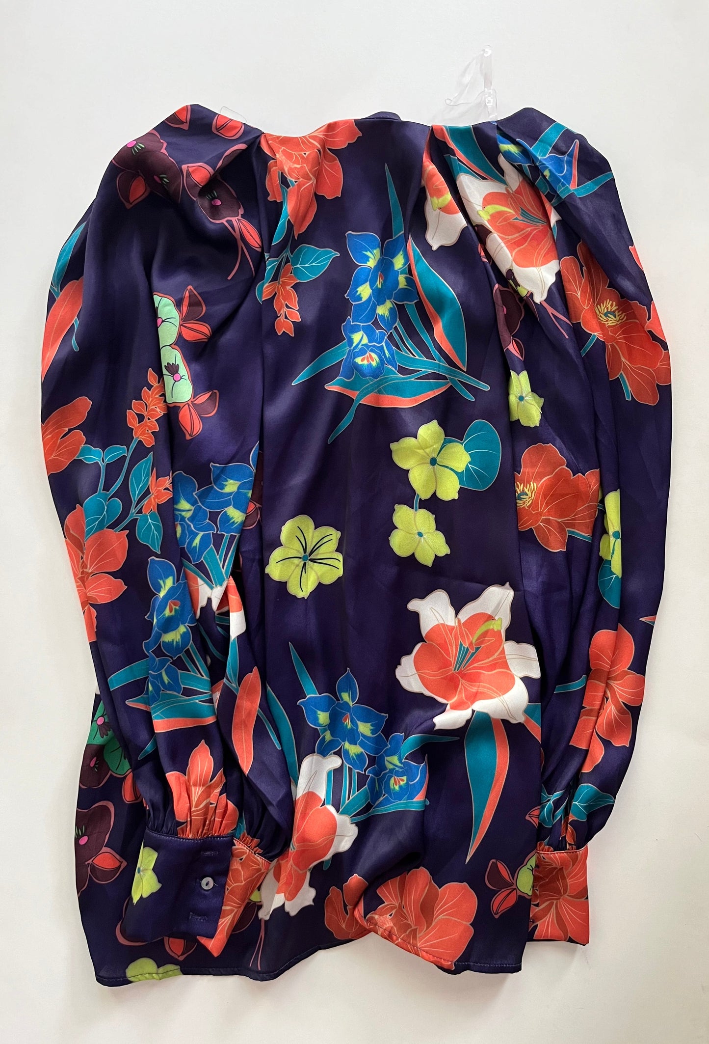 Blouse Long Sleeve By Entro In Floral, Size: Xl