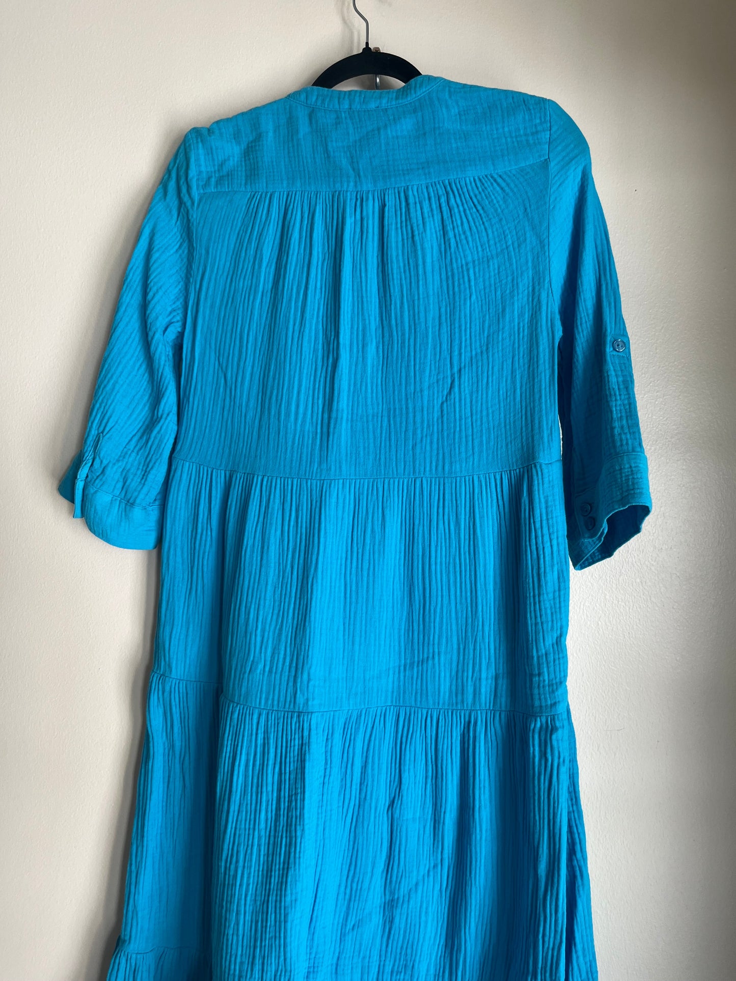 Dress Casual Maxi By Chicos In Turquoise, Size: Xs