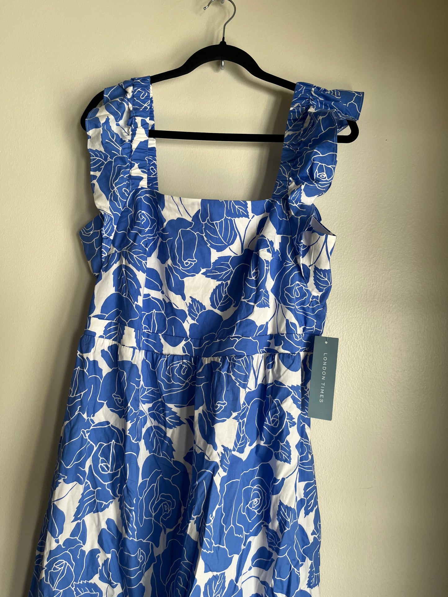 Dress Casual Maxi By London Times In Blue, Size: L