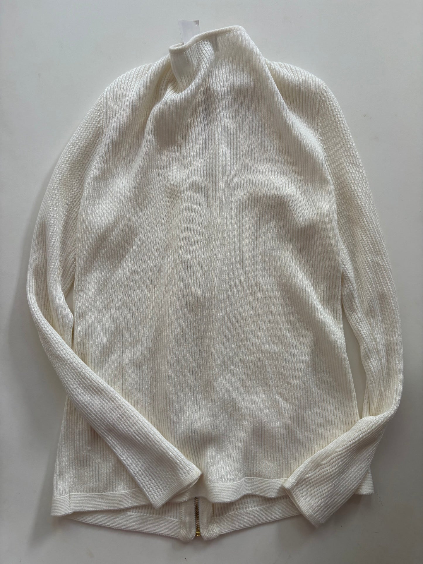 Sweater Cardigan By Calvin Klein In Cream, Size: S