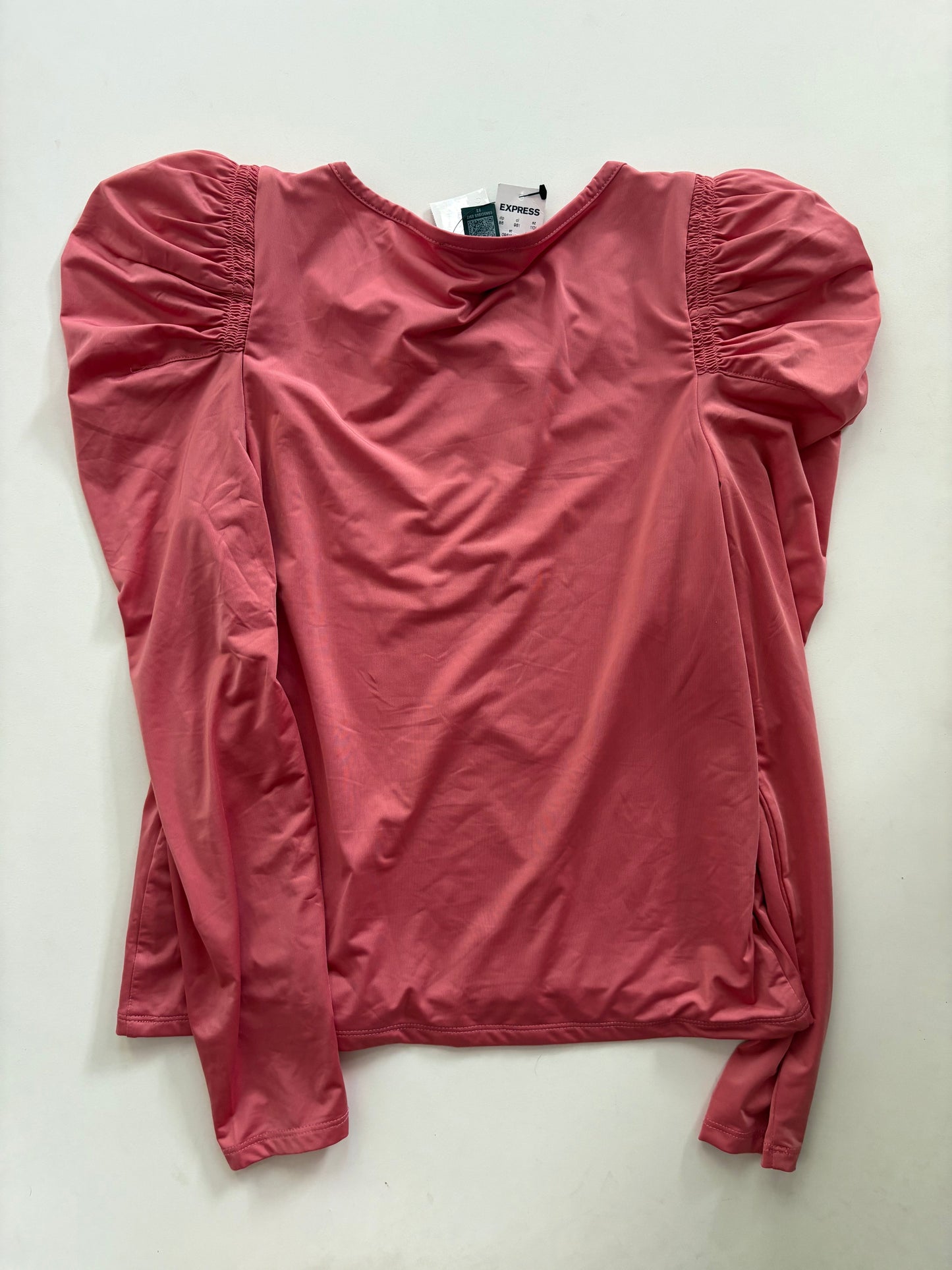 Blouse Long Sleeve By Express In Salmon, Size: Xs