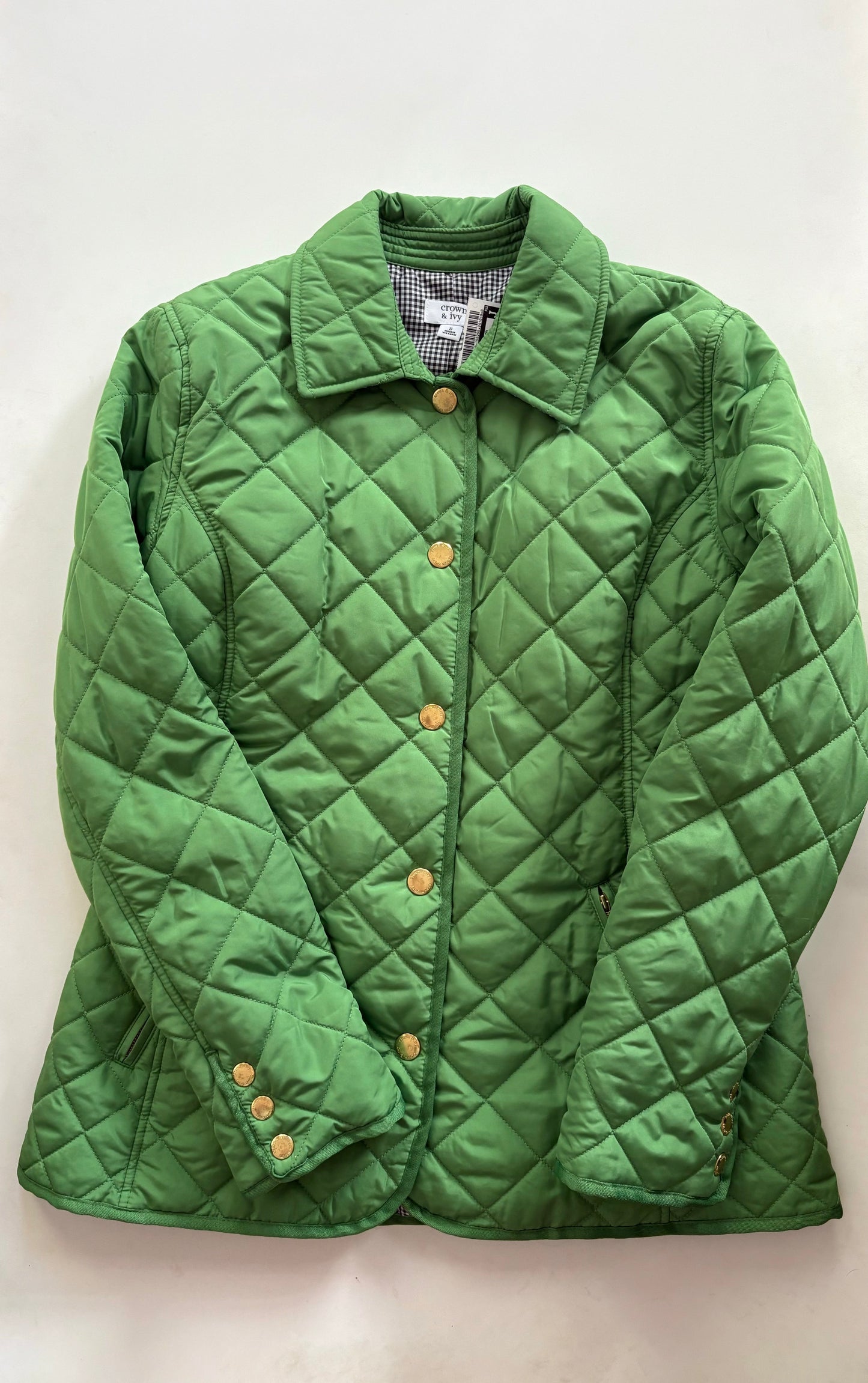 Coat Puffer & Quilted By Crown And Ivy In Green, Size: S