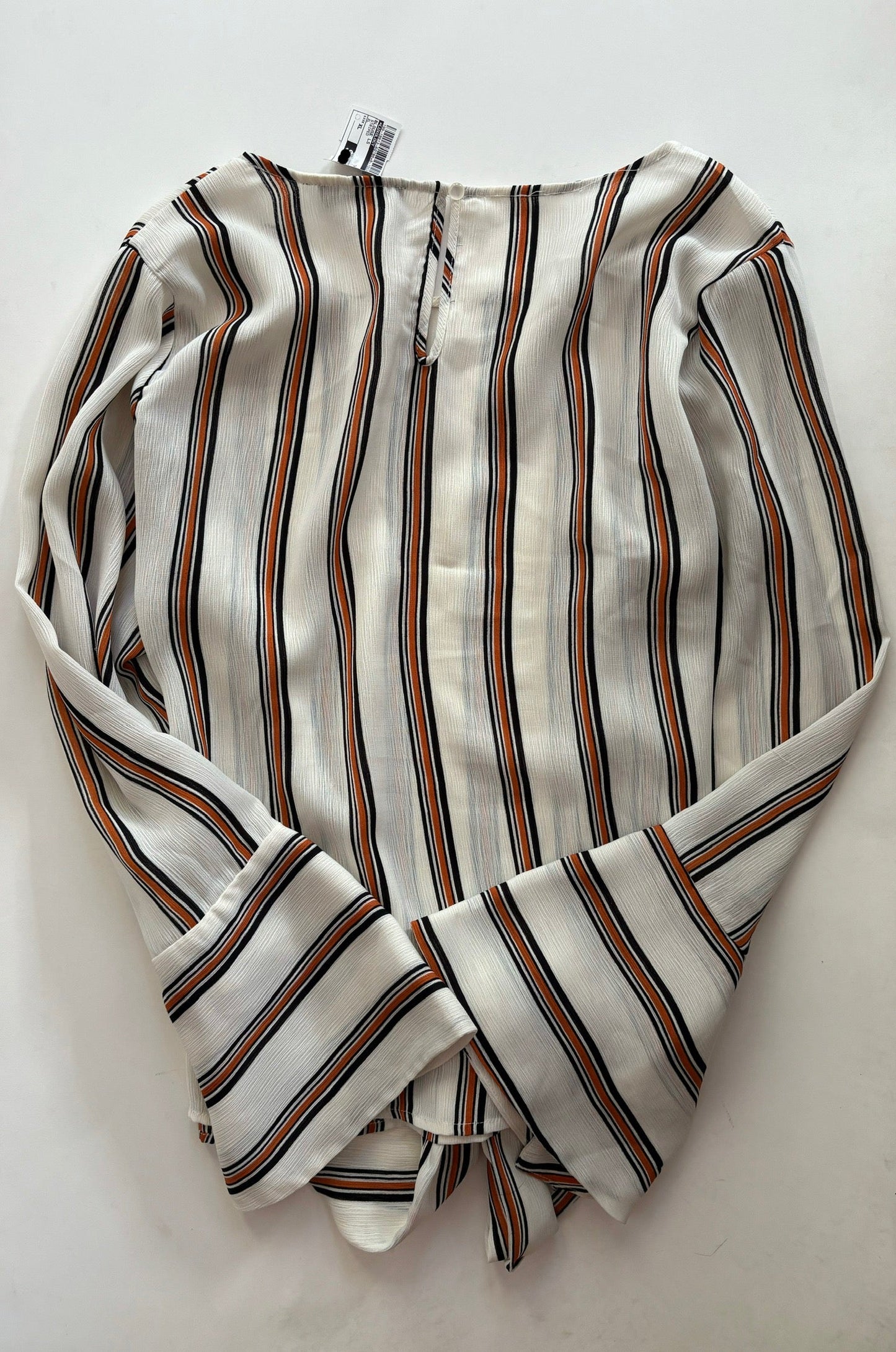 Blouse Long Sleeve By Luxology In Striped, Size: Xl