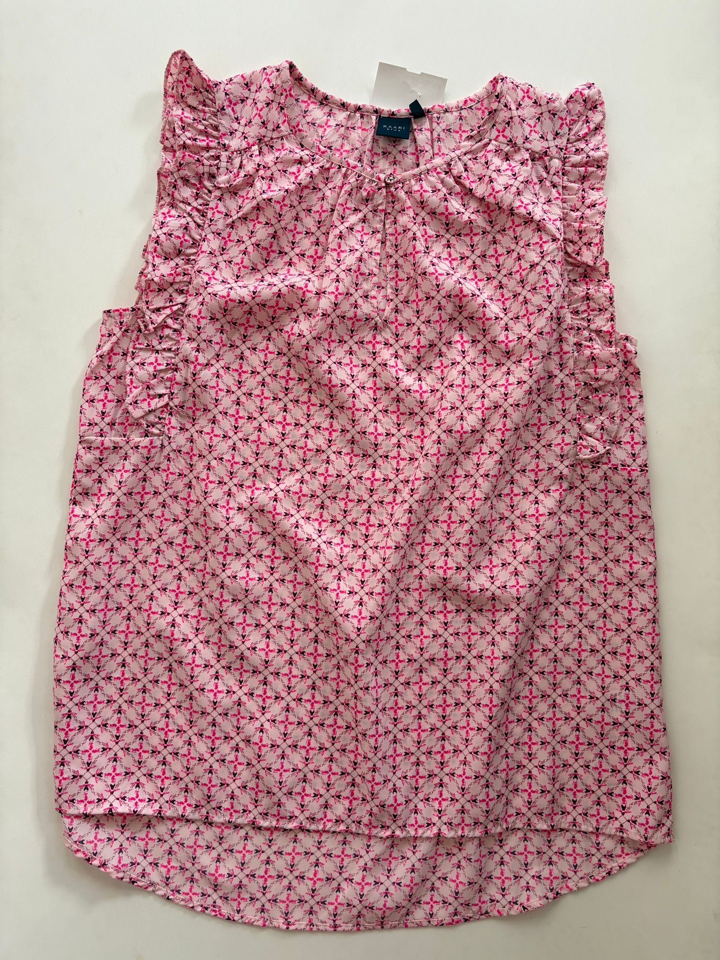 Top Sleeveless By Kaari Blue In Pink, Size: M