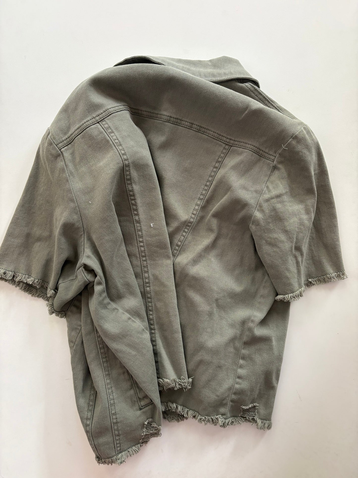 Jacket Denim By Cato In Green, Size: L