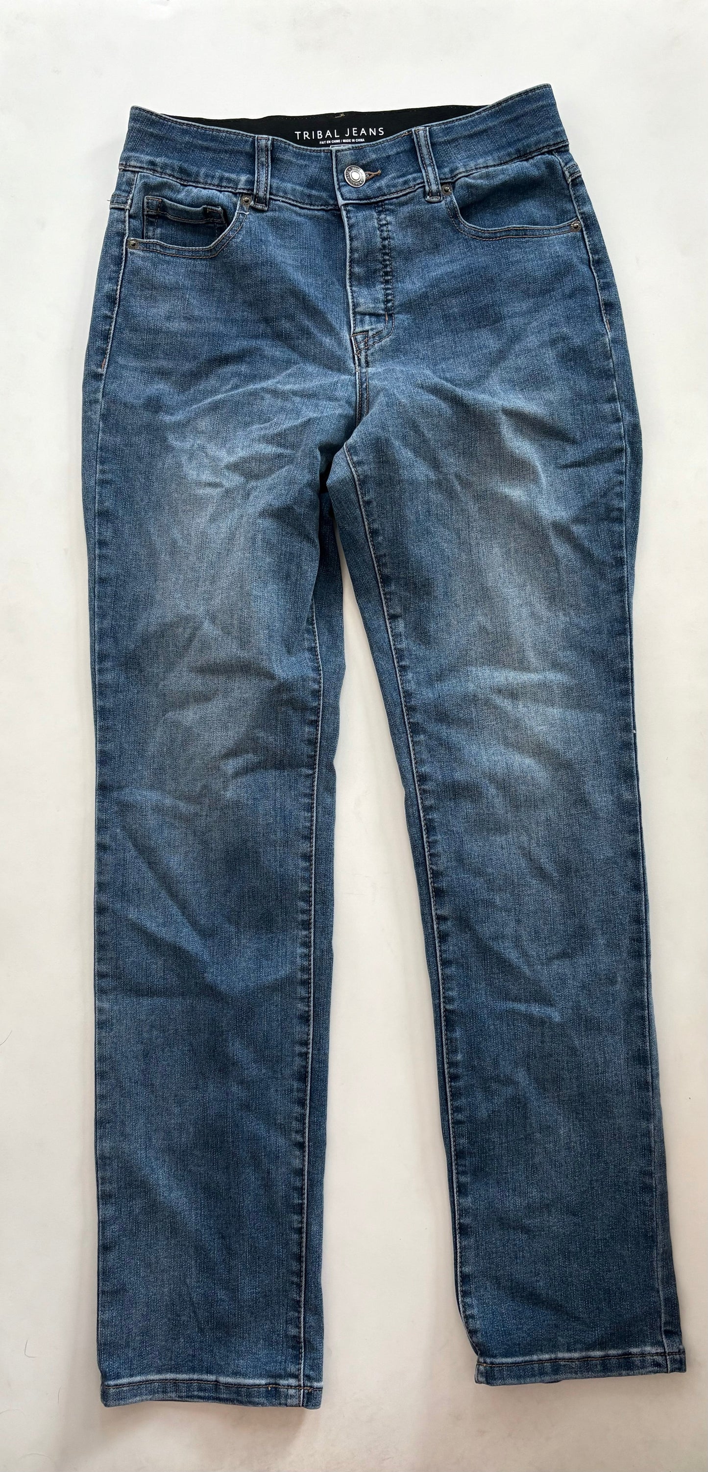 Jeans Straight By Tribal In Denim, Size: 8