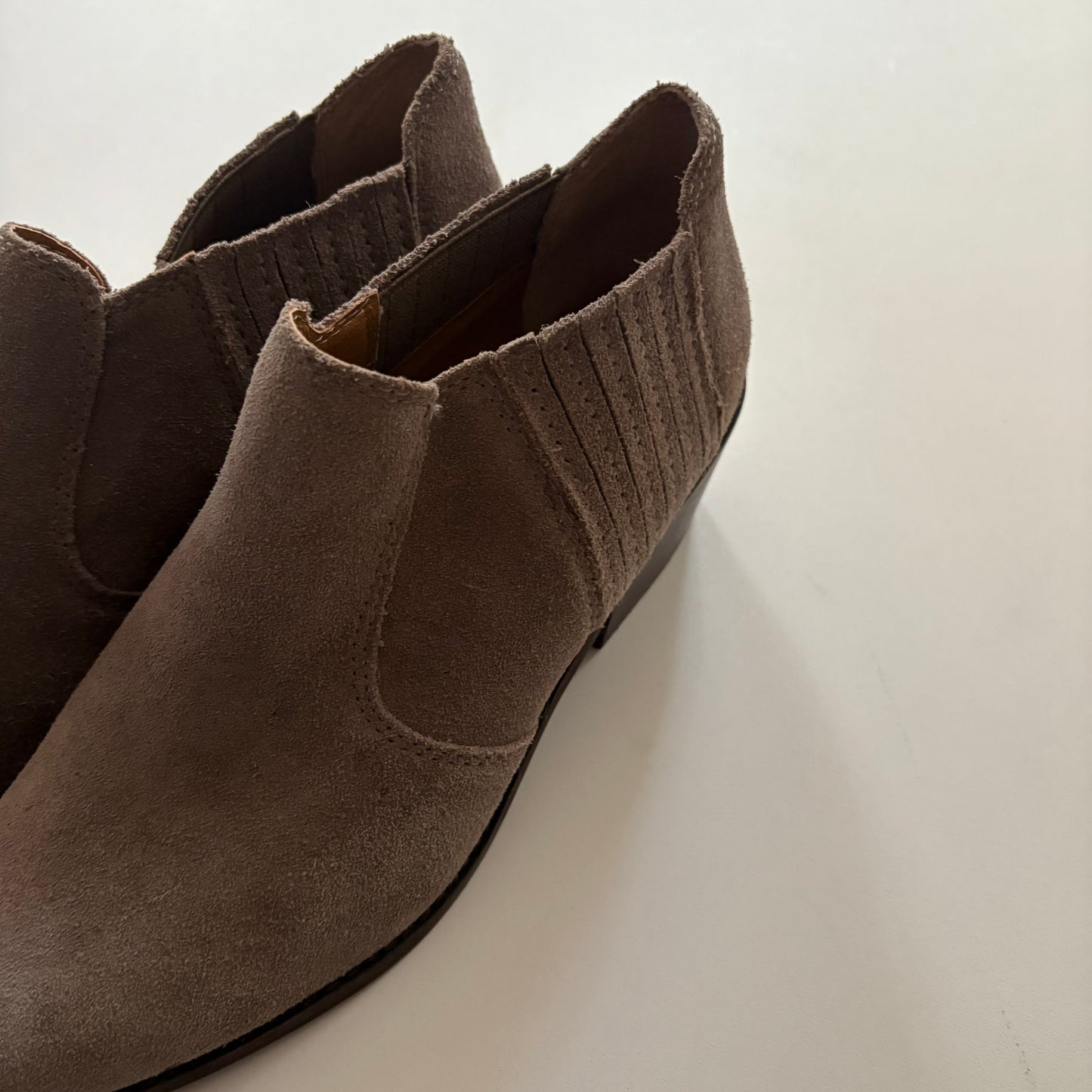 Boots Ankle Heels By Lucky Brand In Taupe, Size: 9