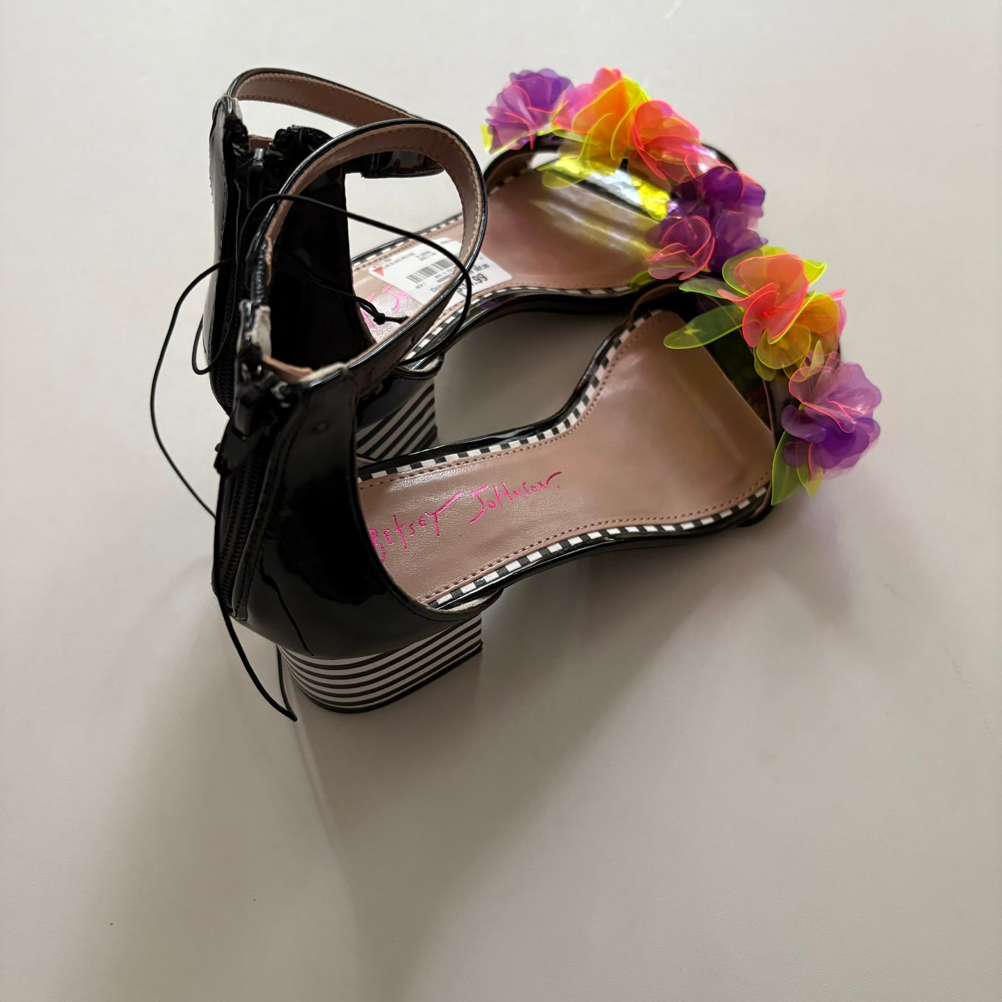 Sandals Heels Block By Betsey Johnson In Black, Size: 7