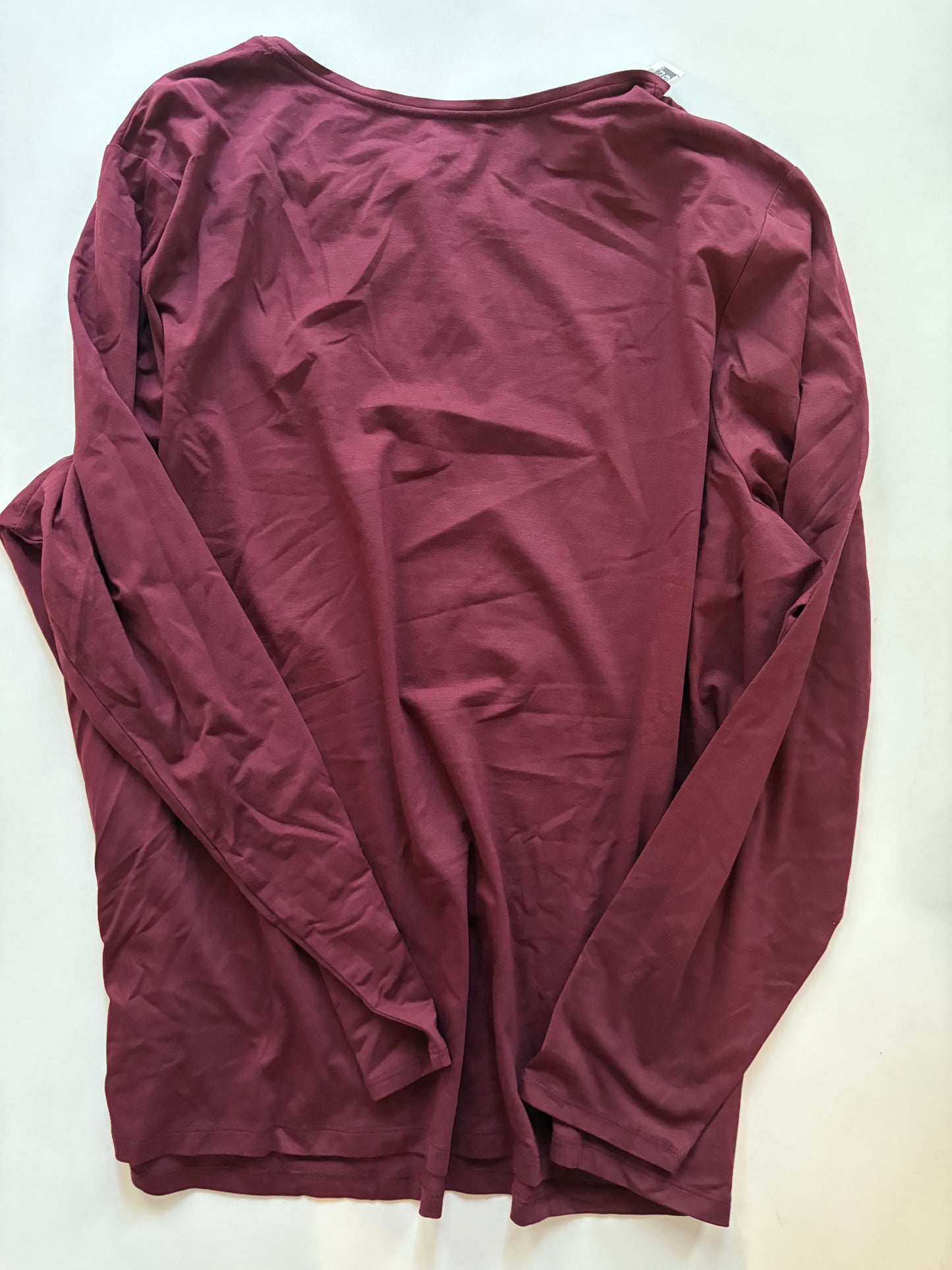 Top Long Sleeve By Lands End In Burgundy, Size: 3x