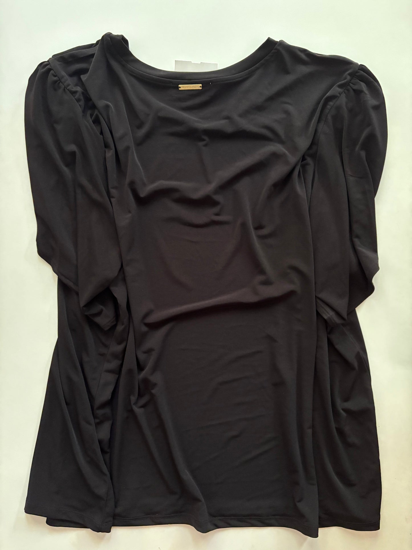 Blouse Short Sleeve By Michael Kors In Black, Size: 3x