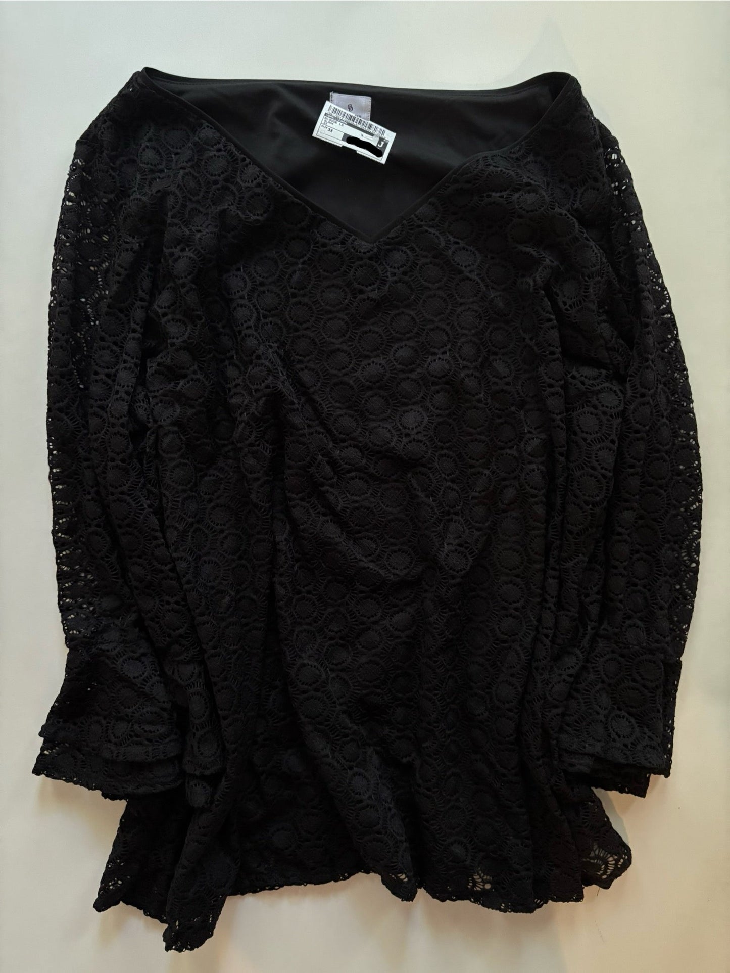 Blouse Long Sleeve By Dressbarn In Black, Size: 3x