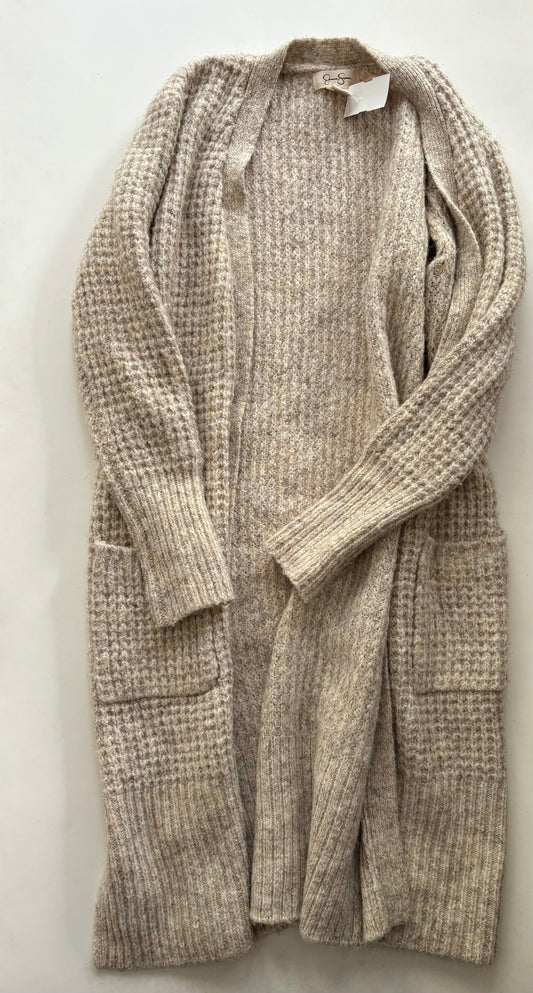 Sweater Cardigan By Jessica Simpson In Beige, Size: S