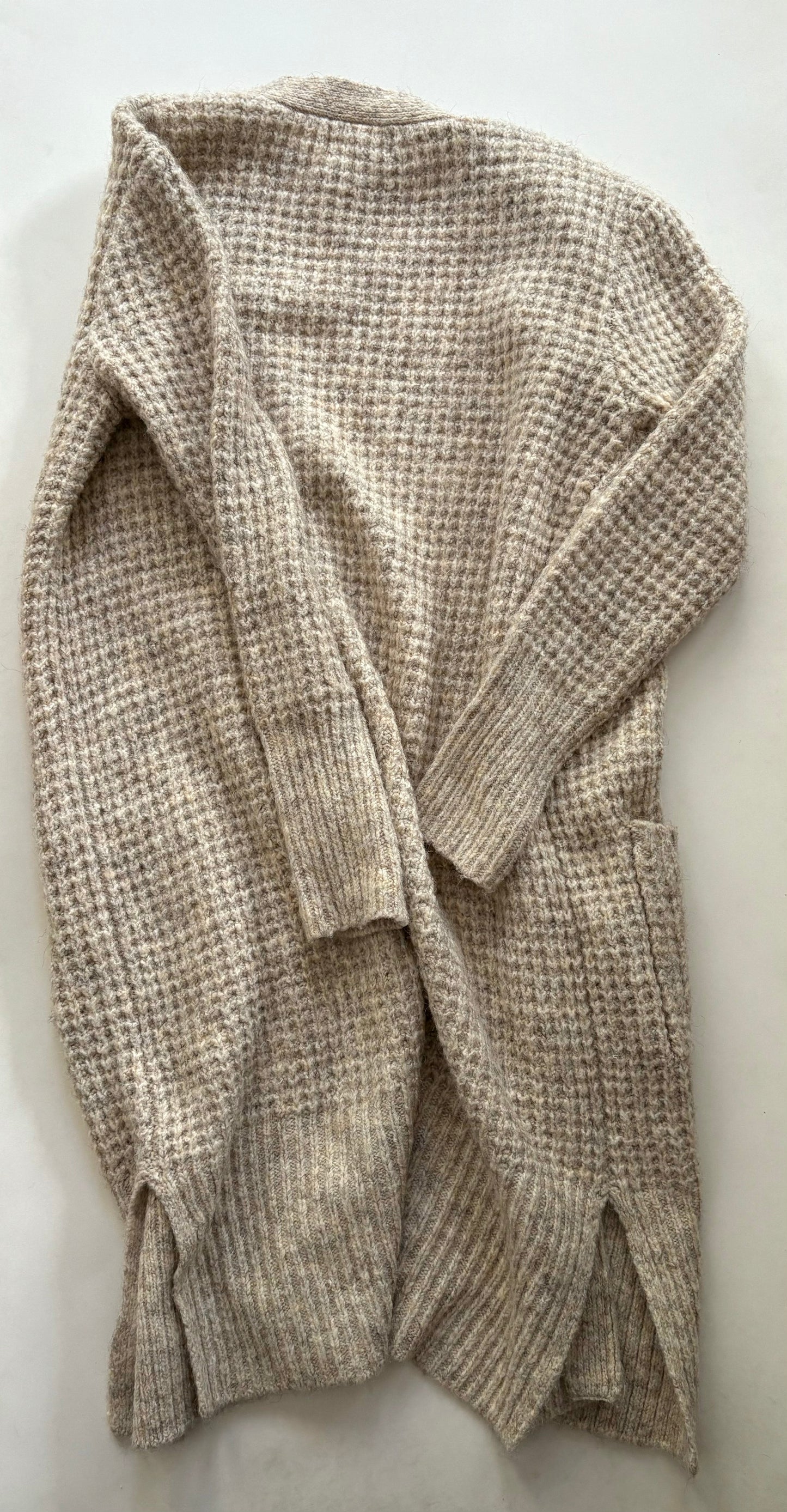 Sweater Cardigan By Jessica Simpson In Beige, Size: S