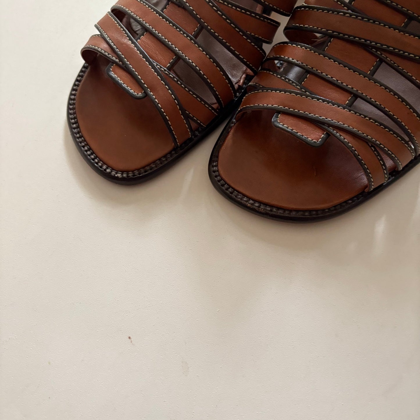 Sandals Heels Block By Cole-haan In Brown, Size: 8.5