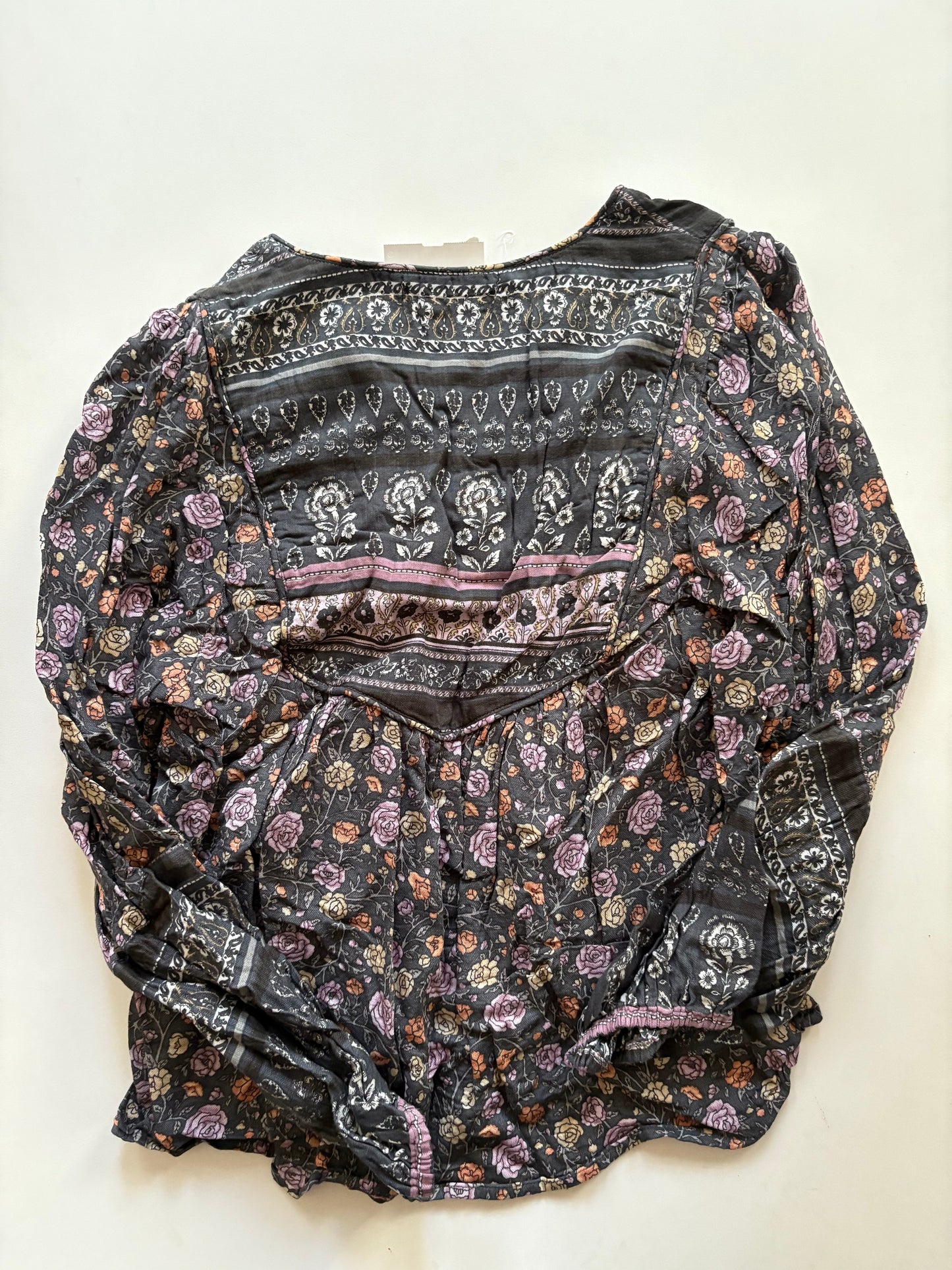 Top Long Sleeve By Lucky Brand In Floral Print, Size: Xs