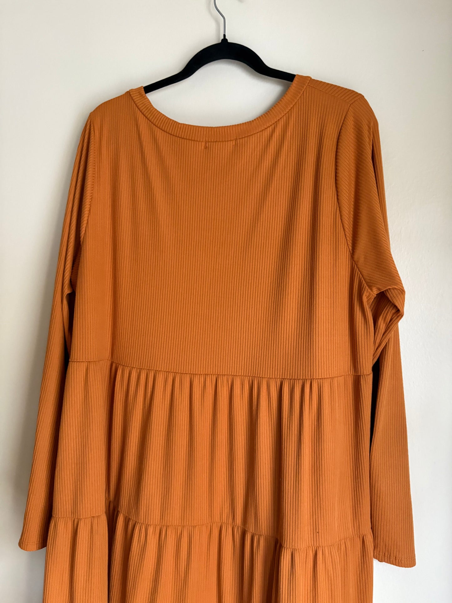 Dress Casual Midi By Chicsoul In Brown, Size: 3x