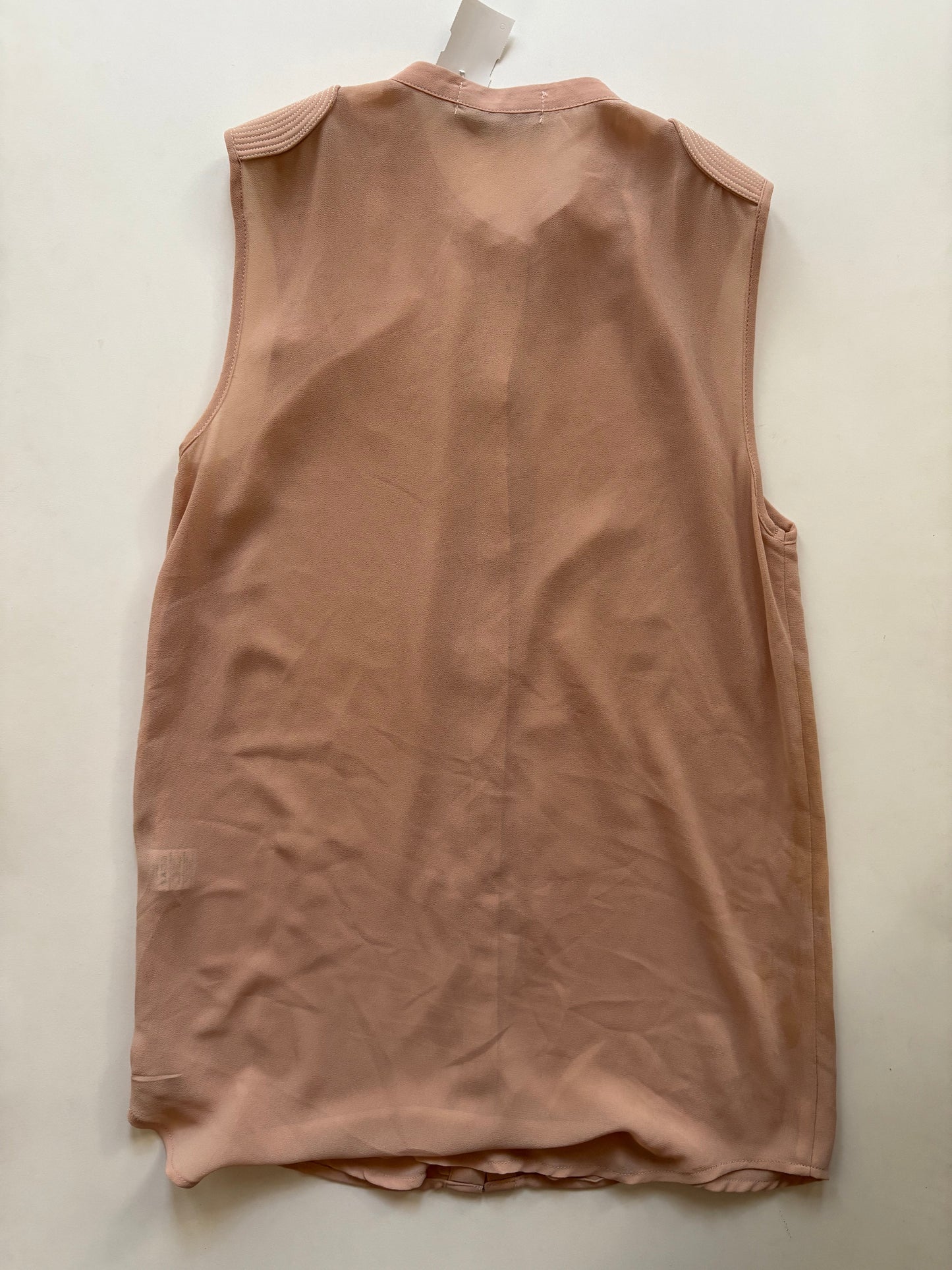 Blouse Sleeveless By Fabrik In Beige, Size: S