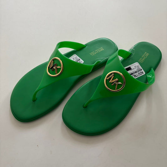 Sandals Flip Flops By Michael Kors In Green, Size: 10