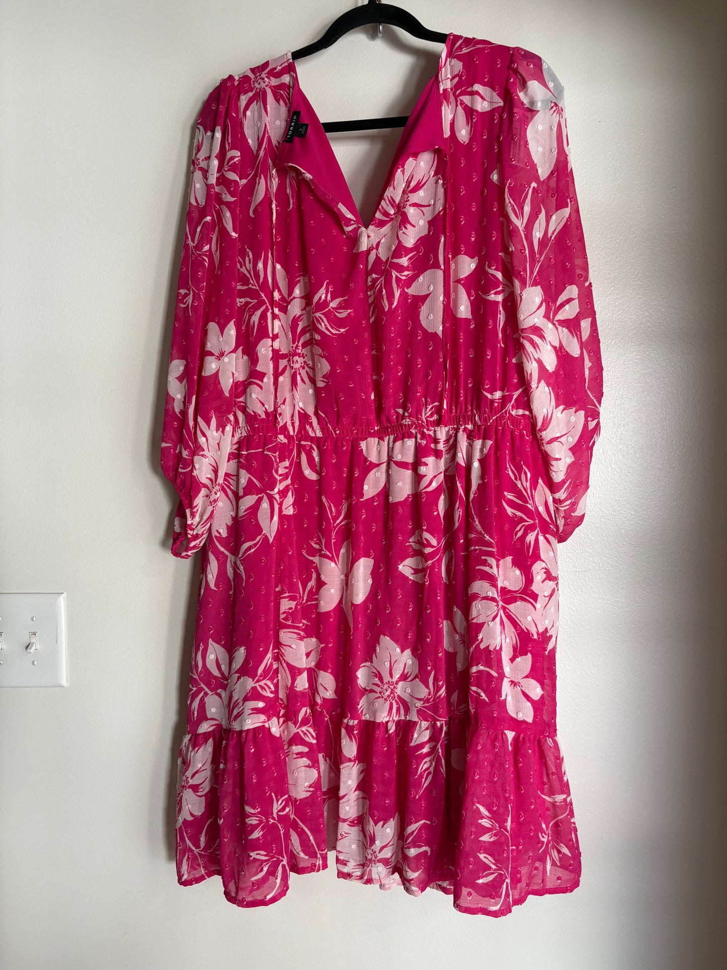 Dress Casual Midi By Torrid In Pink, Size: 3x