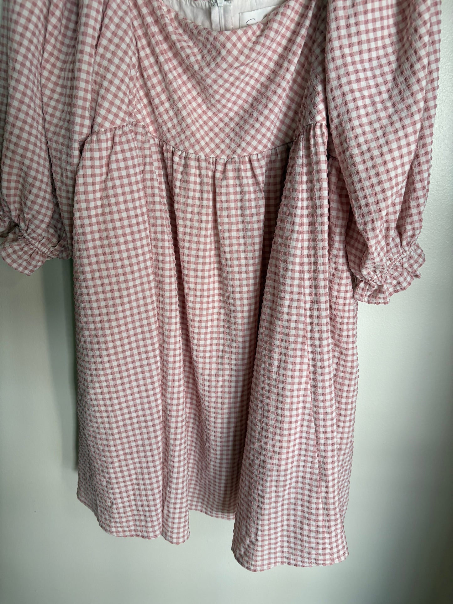 Dress Casual Midi By Sweet Lemon In Checkered Pattern, Size: 3x