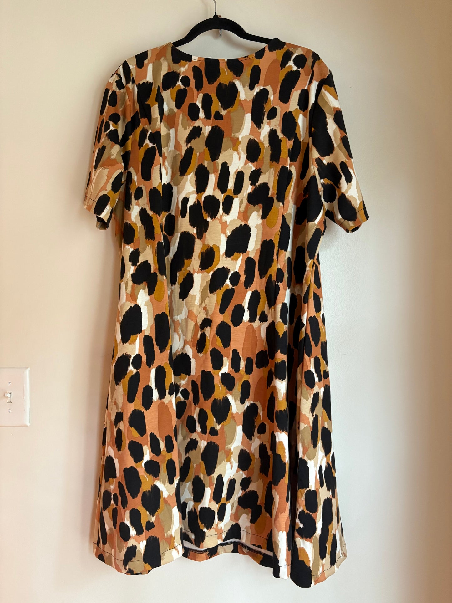 Dress Casual Midi By Jessica London In Animal Print, Size: 3x