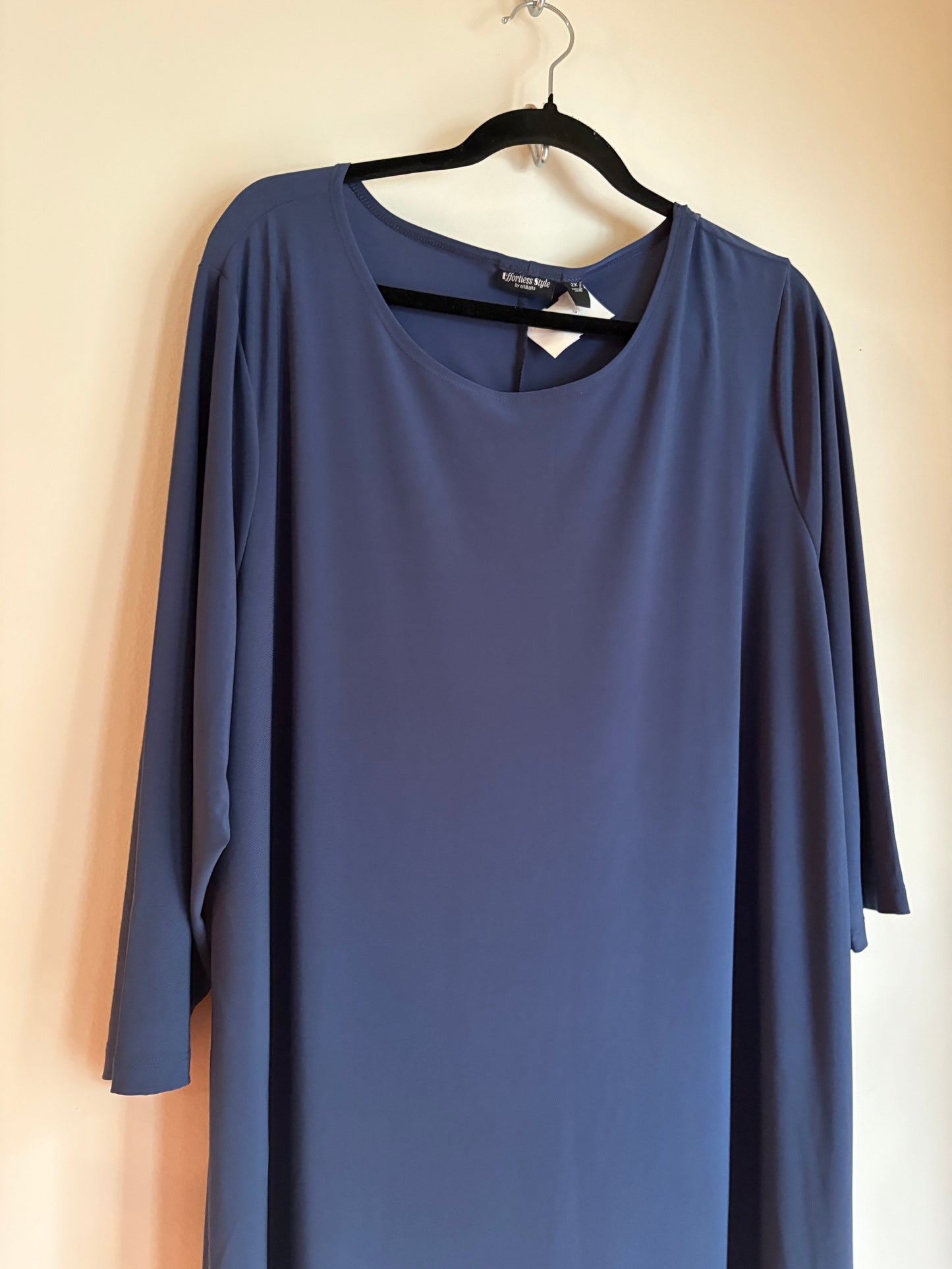 Dress Casual Midi By Clothes Mentor In Blue, Size: 2x