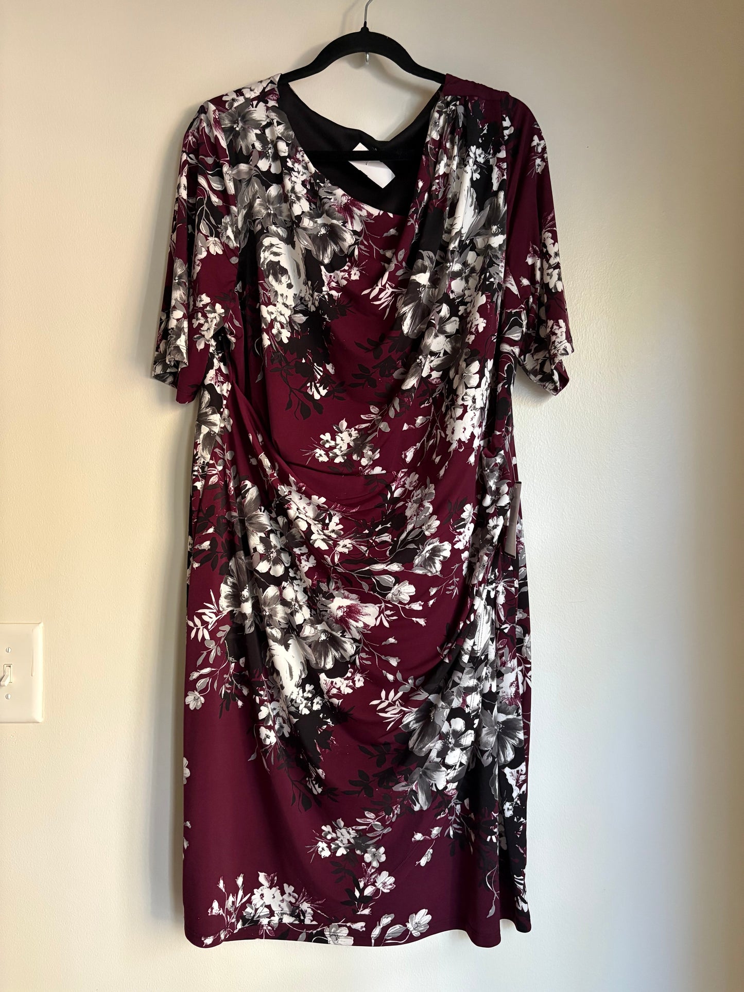 Dress Work By Connected Apparel In Floral Print, Size: 1x