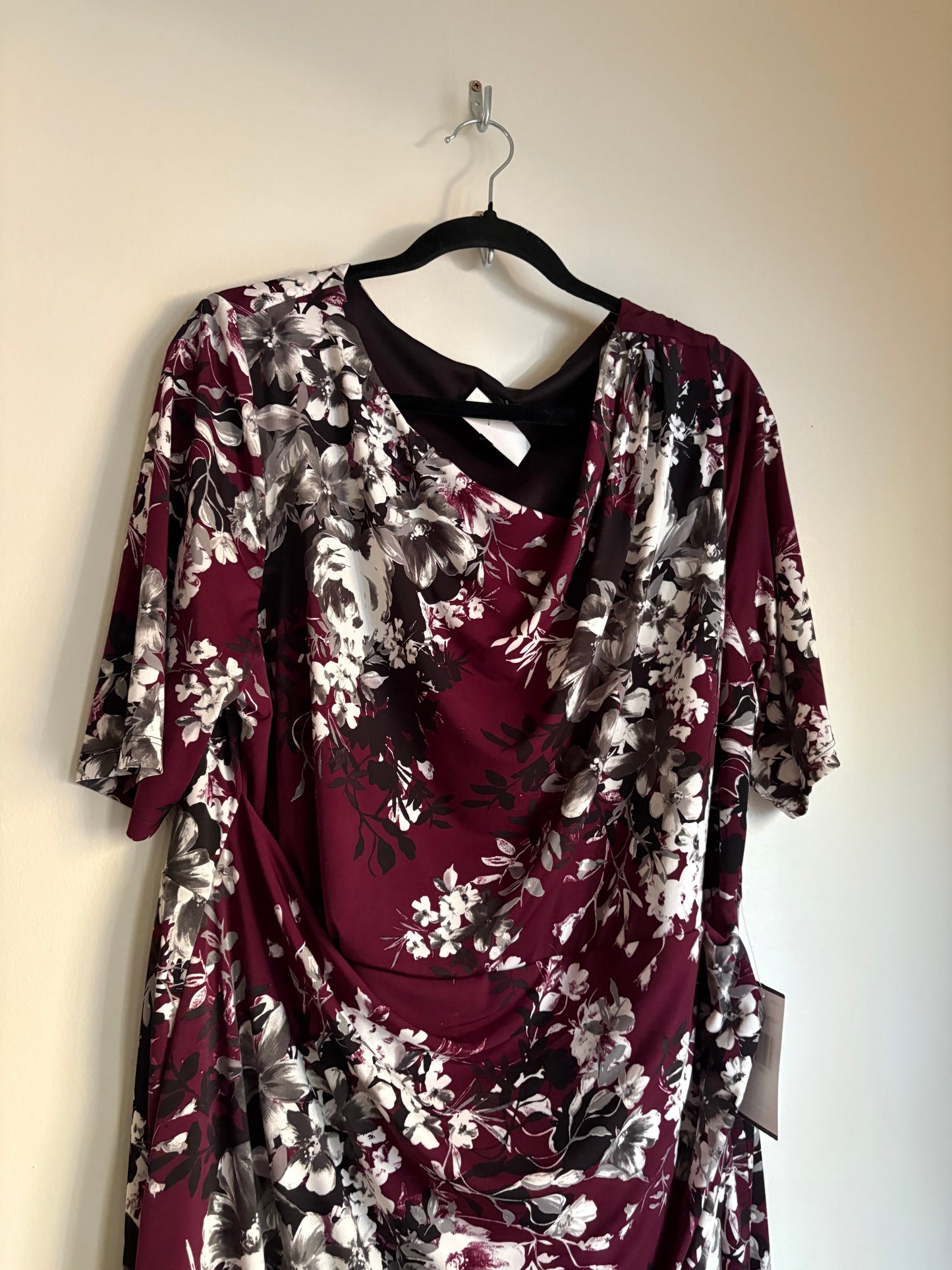 Dress Work By Connected Apparel In Floral Print, Size: 1x