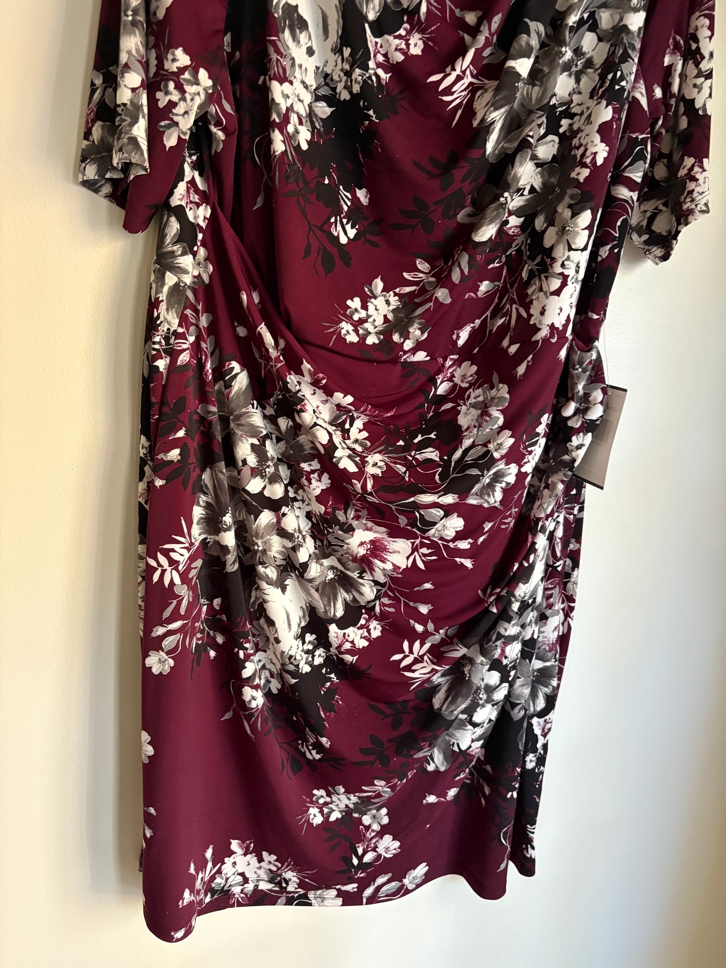 Dress Work By Connected Apparel In Floral Print, Size: 1x