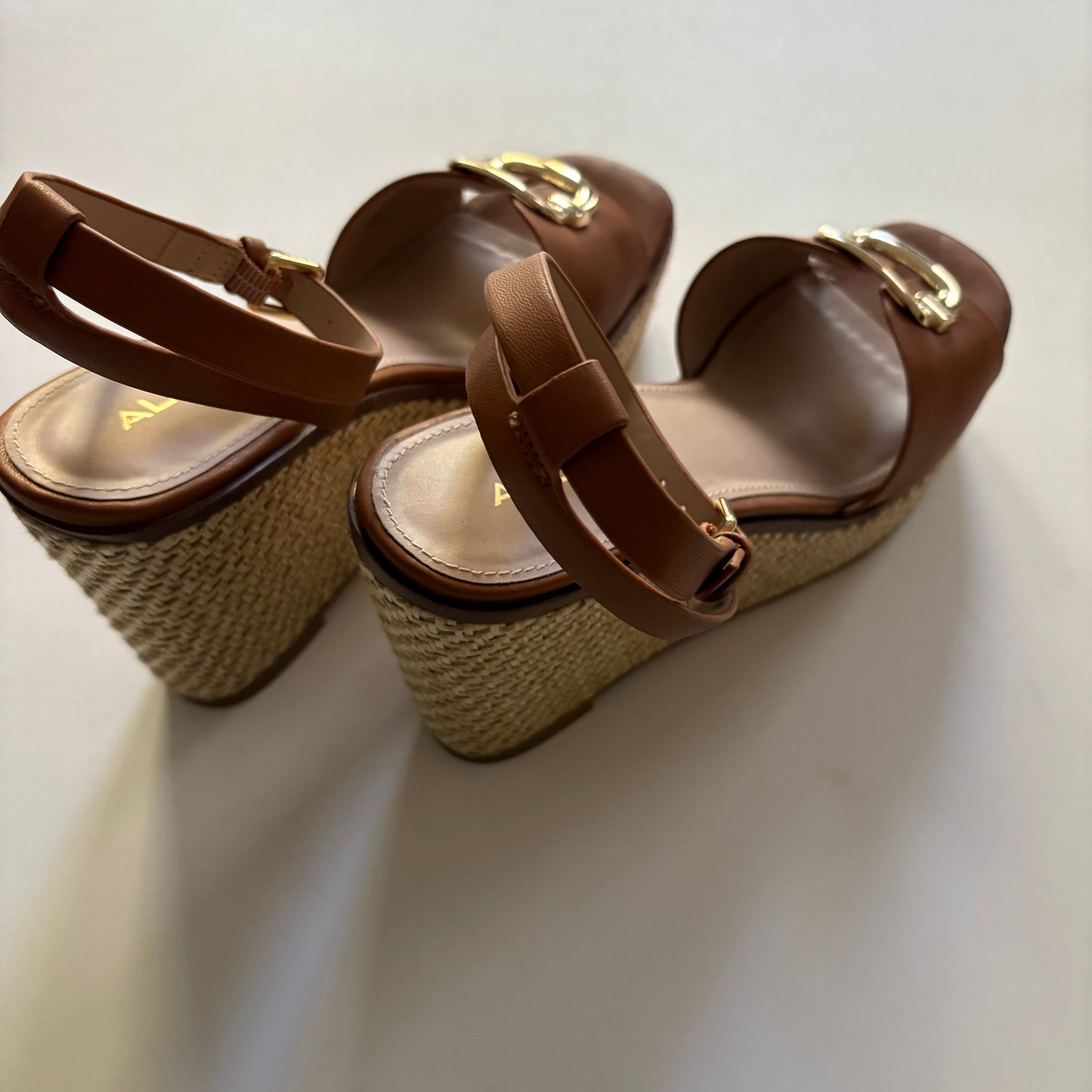 Shoes Heels Wedge By Aldo In Brown, Size: 9