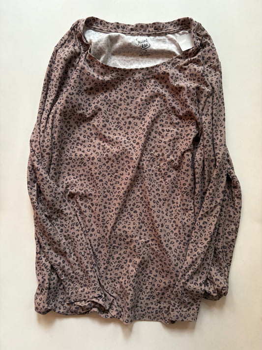 Top Long Sleeve By Pink Rose In Animal Print, Size: 1x