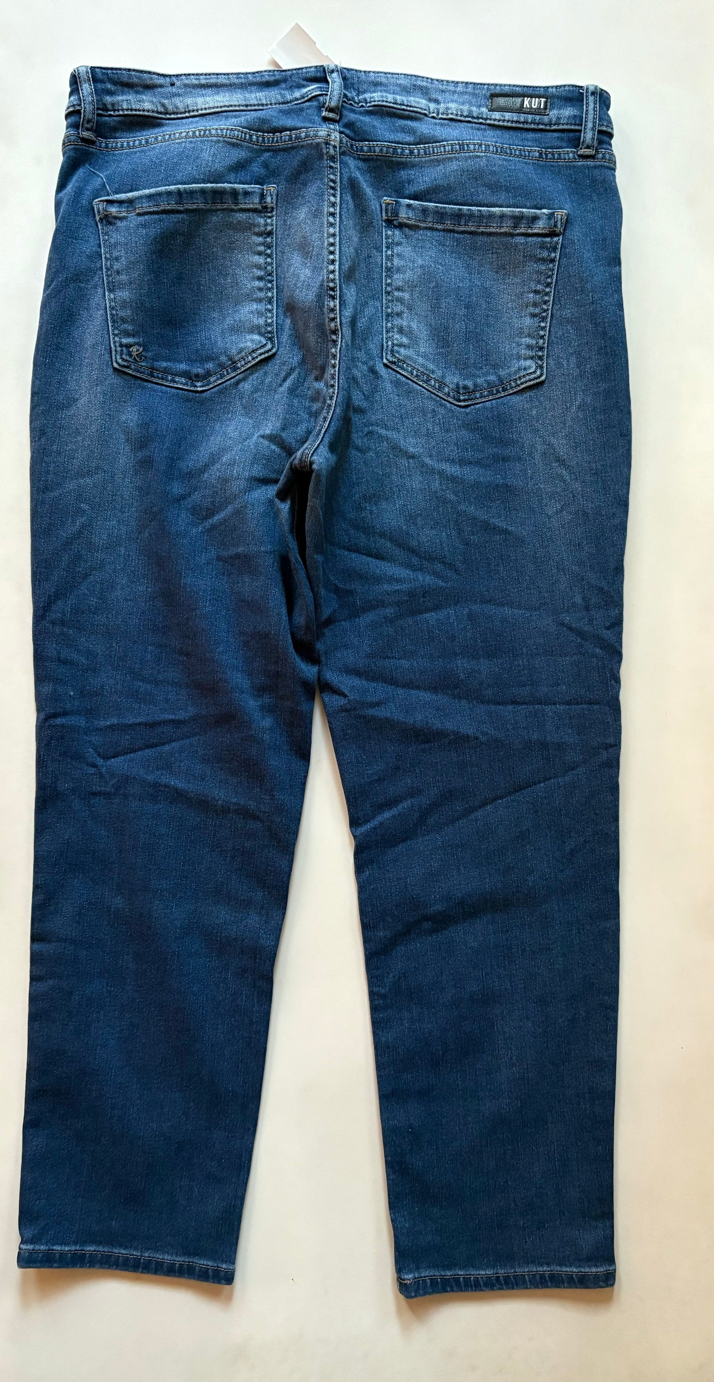 Jeans Straight By Kut In Blue, Size: 14