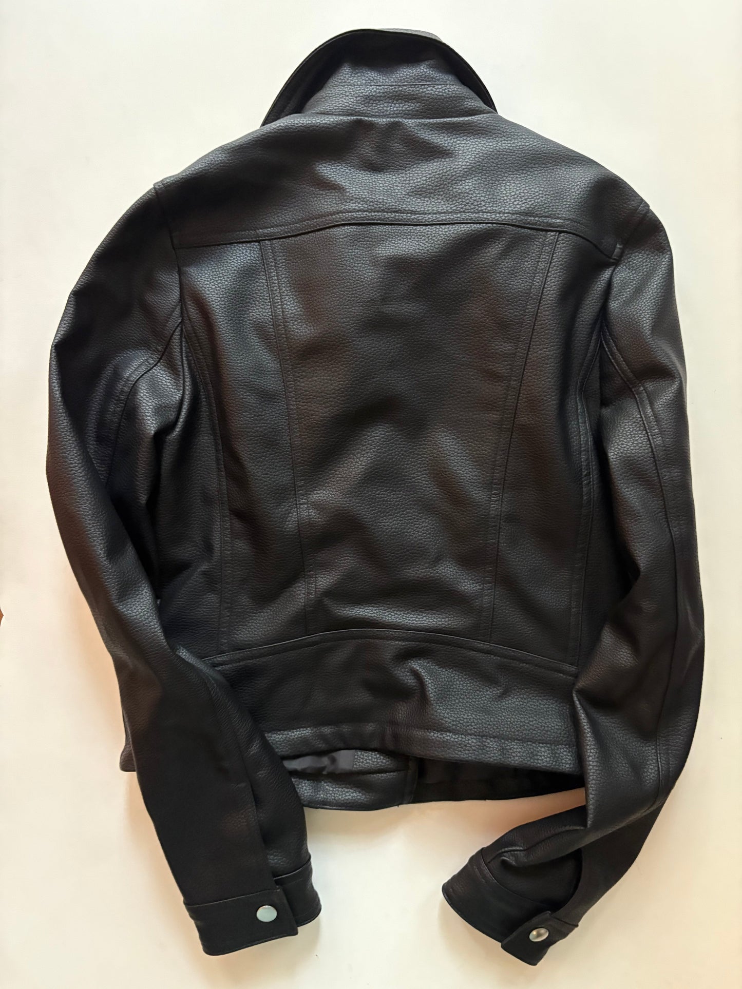 Jacket Moto Leather By Express In Black, Size: Xs