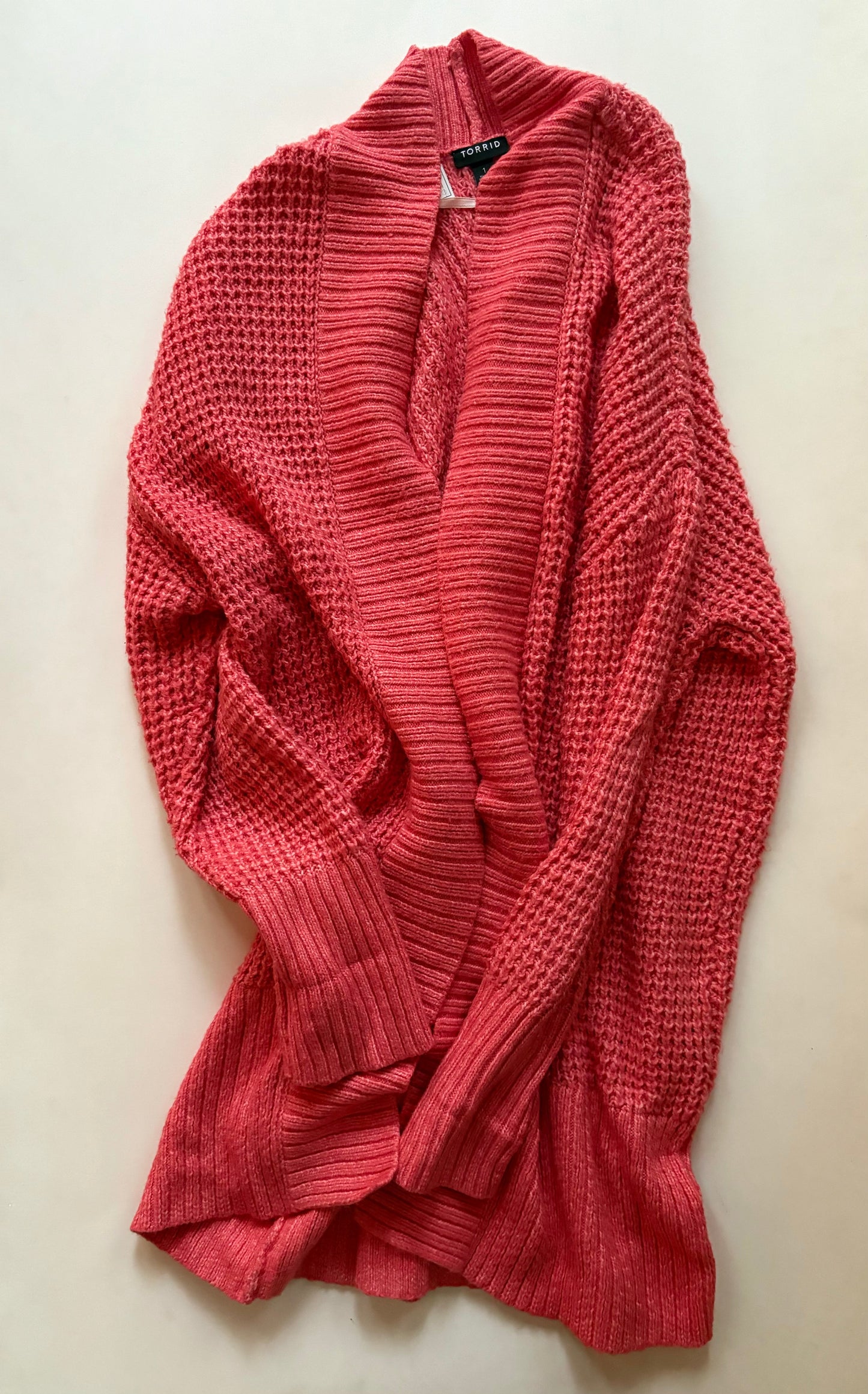 Sweater Cardigan By Torrid In Red, Size: 1x