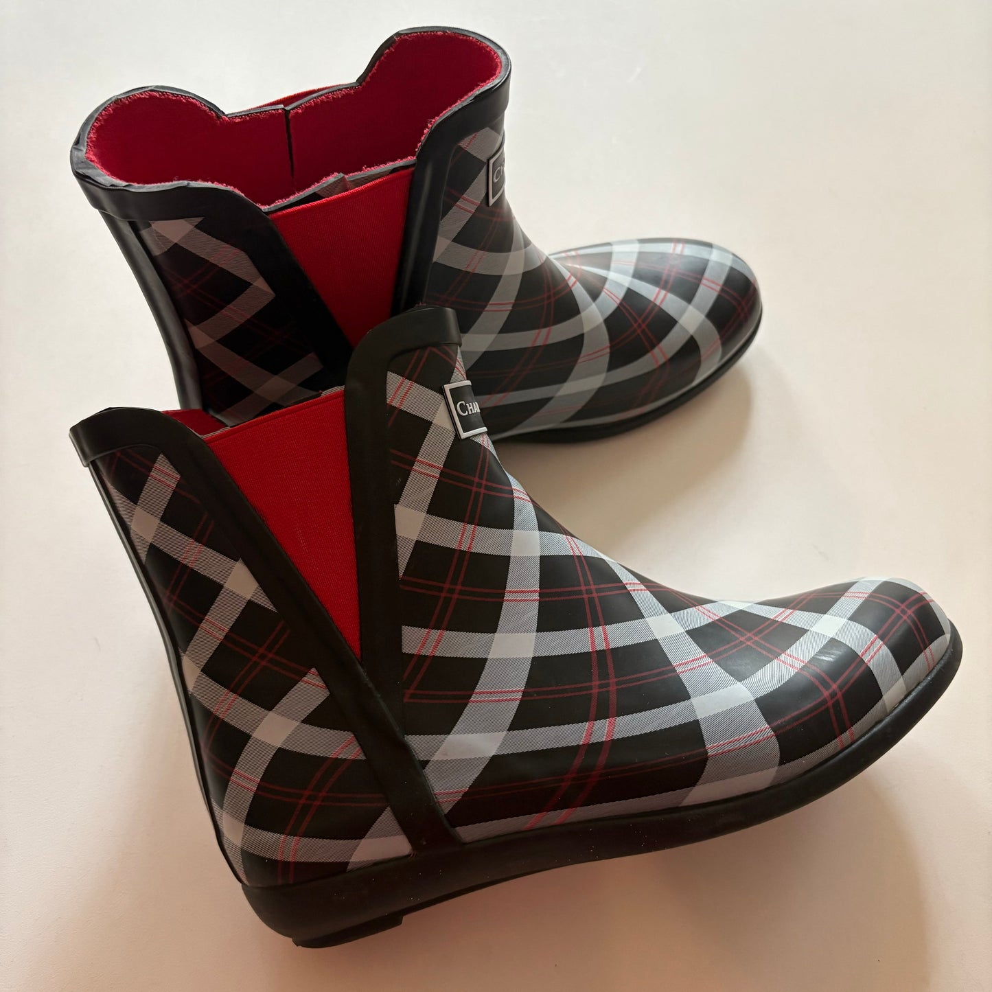 Boots Rain By Charter Club In Plaid Pattern, Size: 7