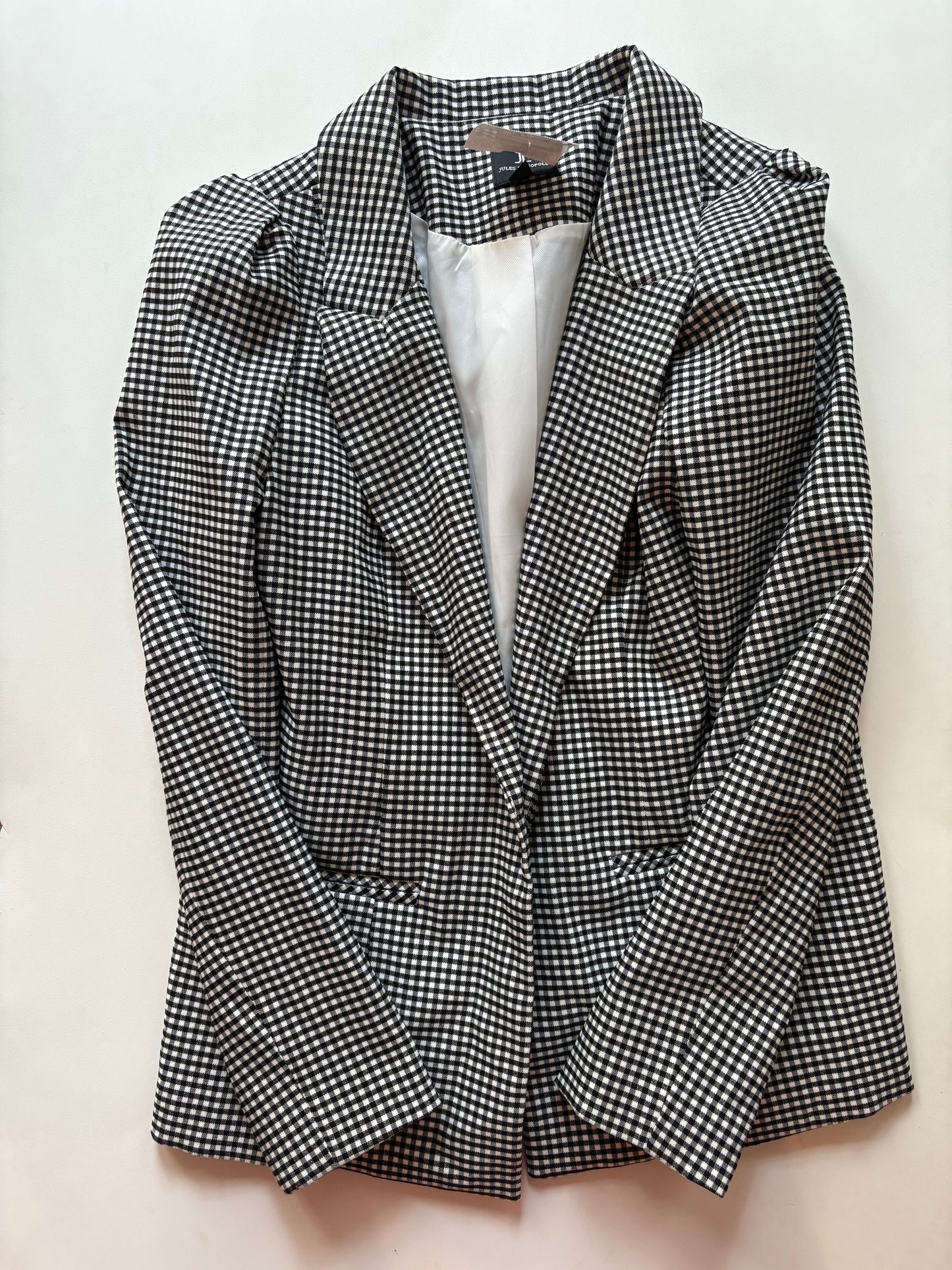 Blazer By Jules & Leopold In Checkered Pattern, Size: M