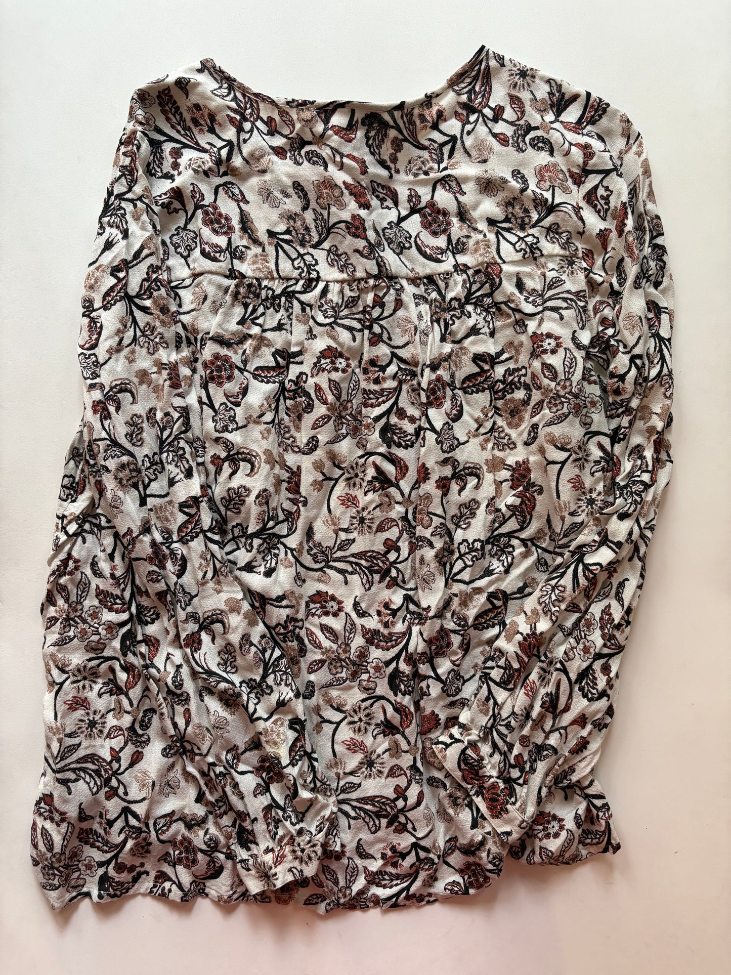 Top Long Sleeve By Lucky Brand In Floral Print, Size: Xl