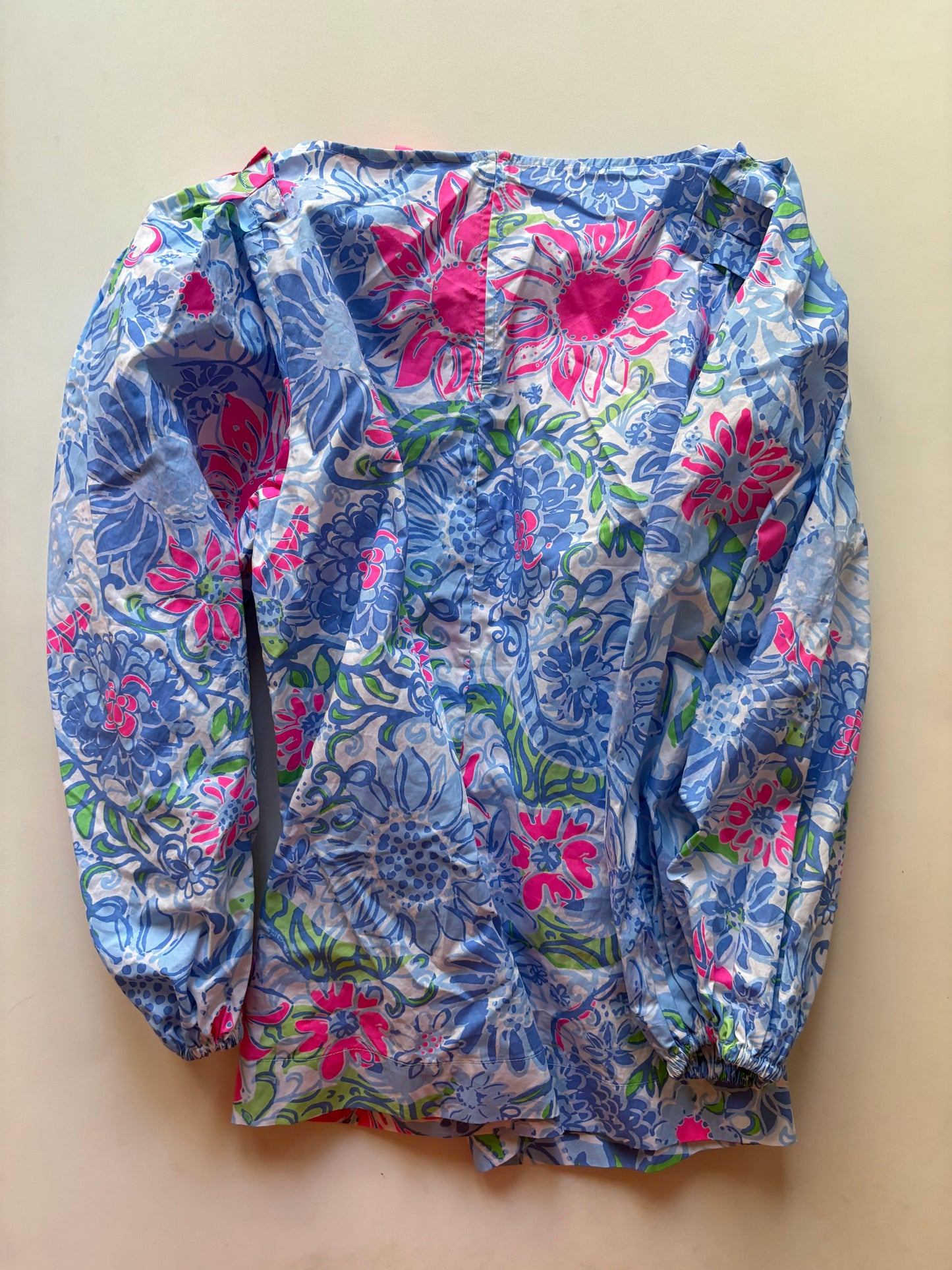 Blouse Long Sleeve By Lilly Pulitzer In Blue, Size: S