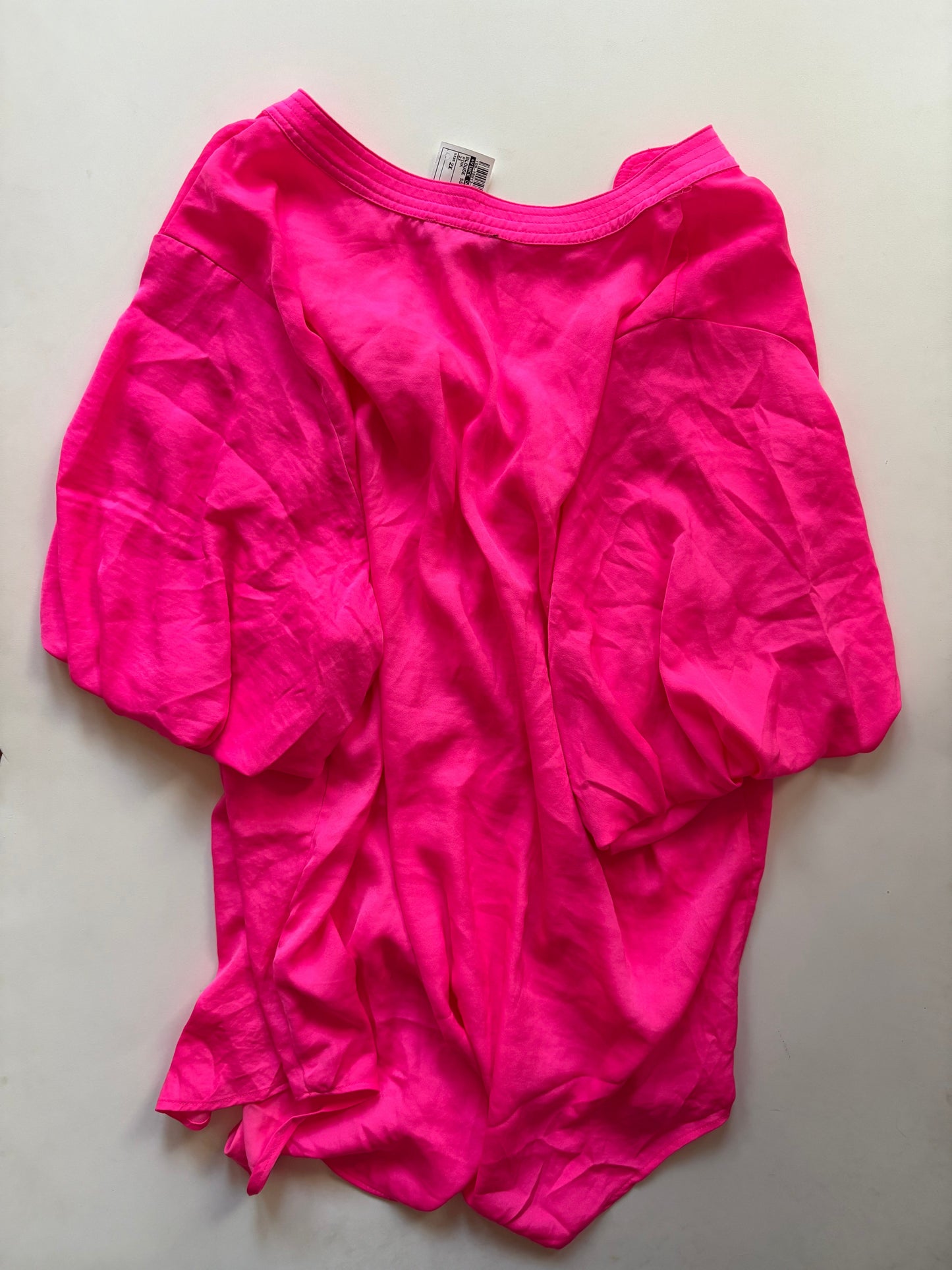 Blouse Short Sleeve By Vince Camuto In Pink, Size: 2x