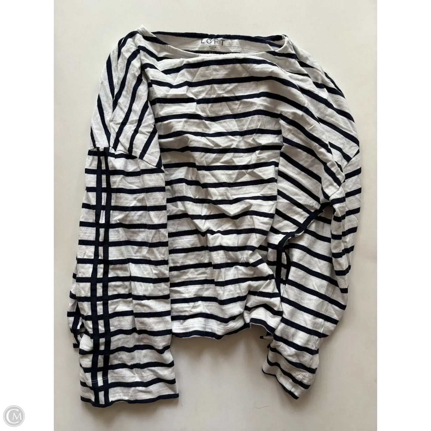Top Long Sleeve By Loft In Striped Pattern, Size: 2x