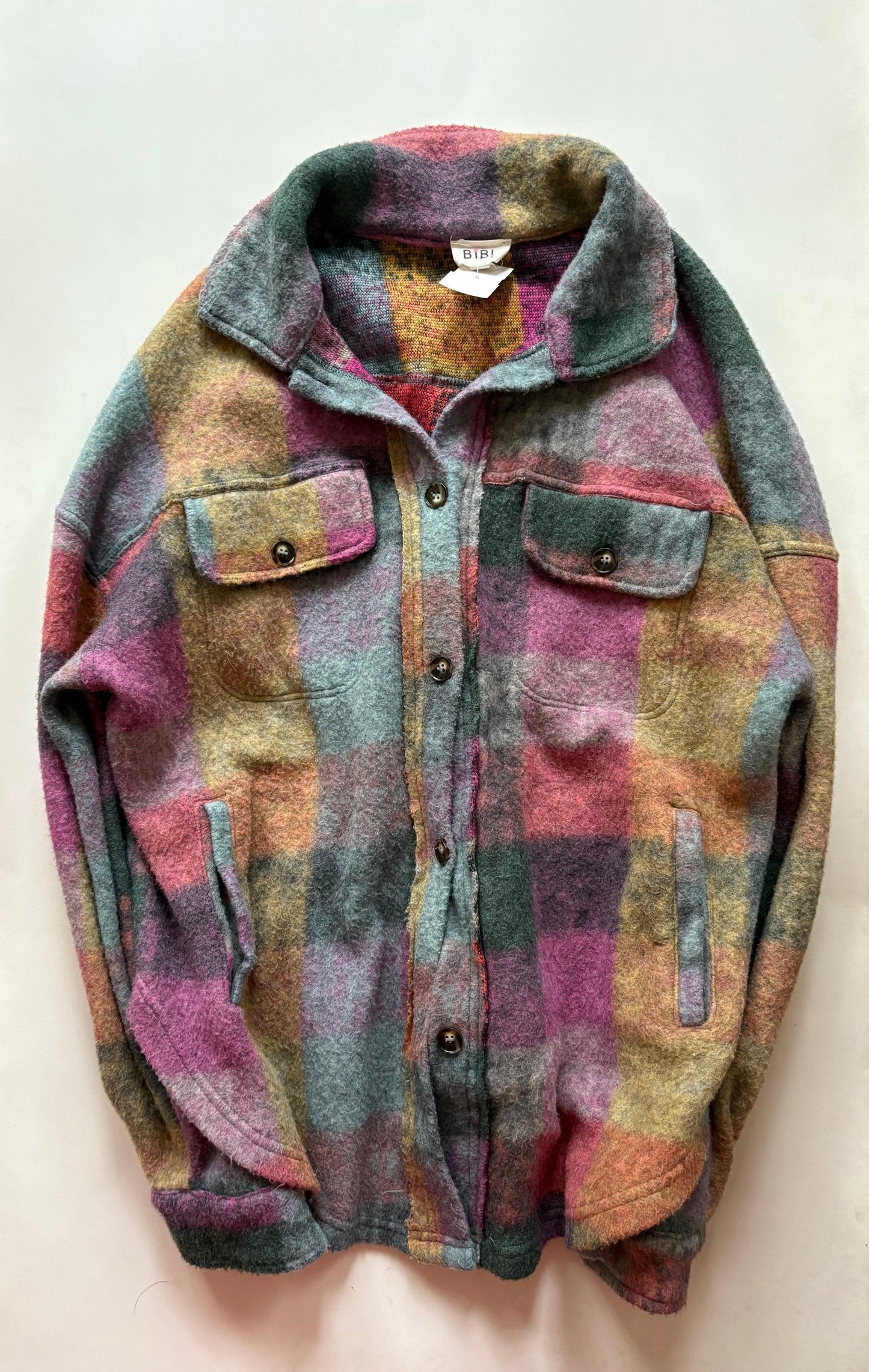 Jacket Faux Fur & Sherpa By Bibi In Multi-colored, Size: S