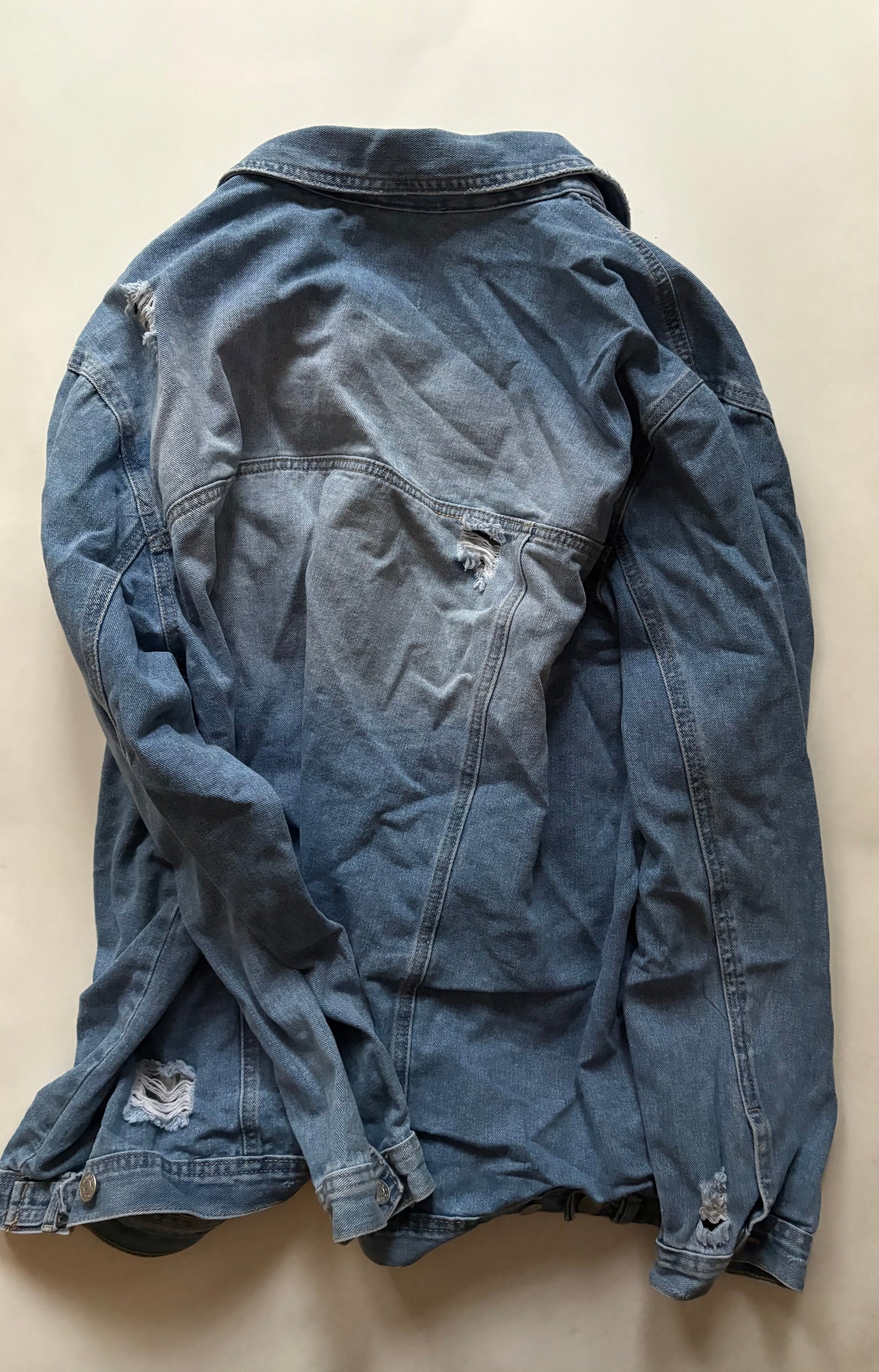 Jacket Denim By Madden Nyc In Blue, Size: 3x