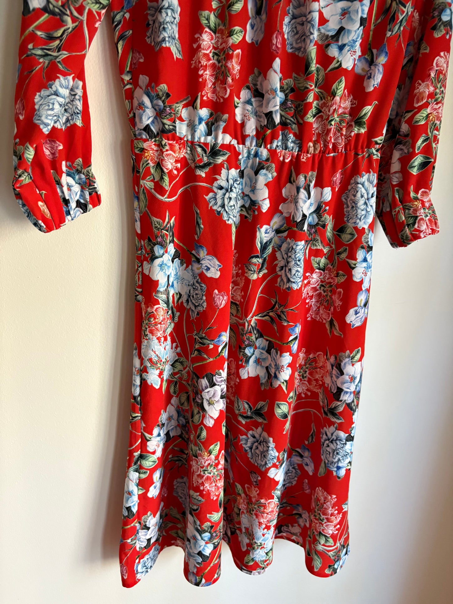 Dress Casual Midi By H&m In Floral Print, Size: S