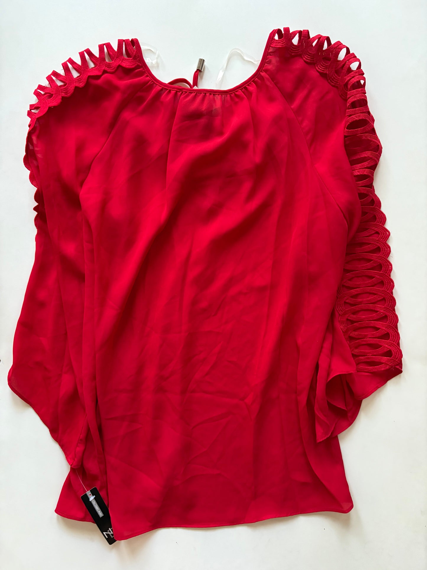 Blouse Long Sleeve By New Directions In Red, Size: L