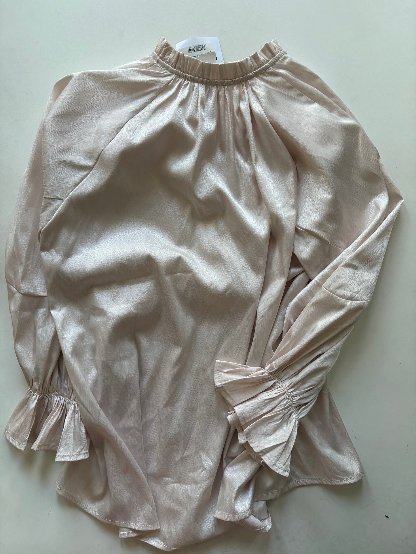 Blouse Long Sleeve By Cousin Couture In Cream, Size: S