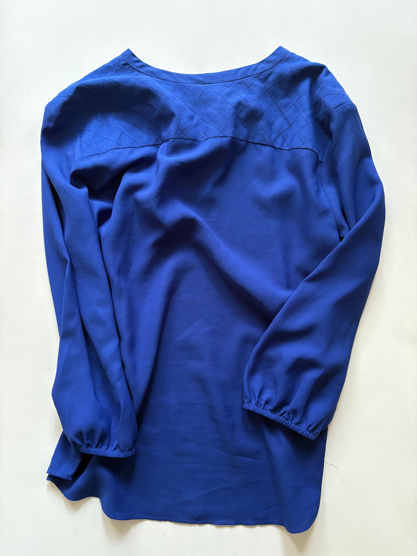 Blouse Long Sleeve By Ann Taylor In Blue, Size: M