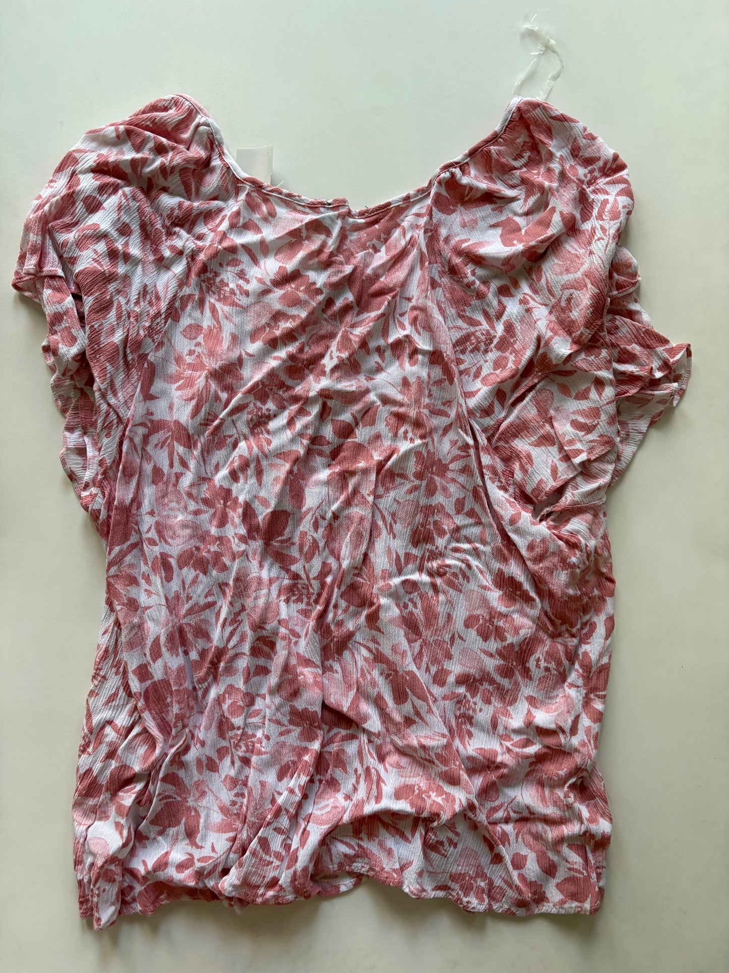 Top Short Sleeve By Adrienne Vittadini In Pink, Size: 3x