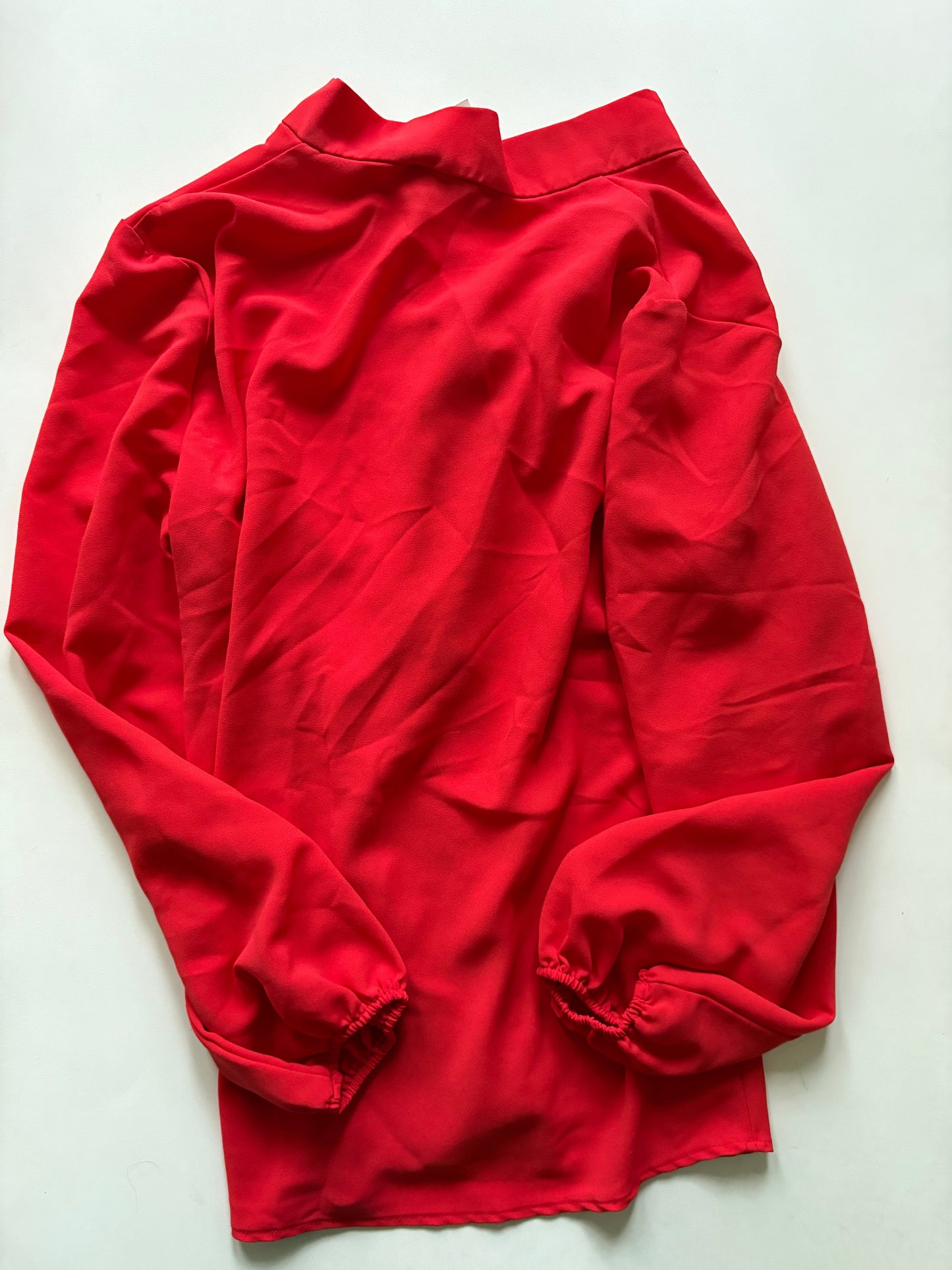 Blouse Long Sleeve By Kasper In Red, Size: L