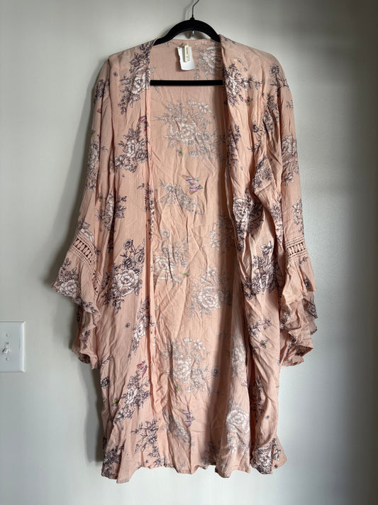 Kimono By Truth In Peach, Size: L