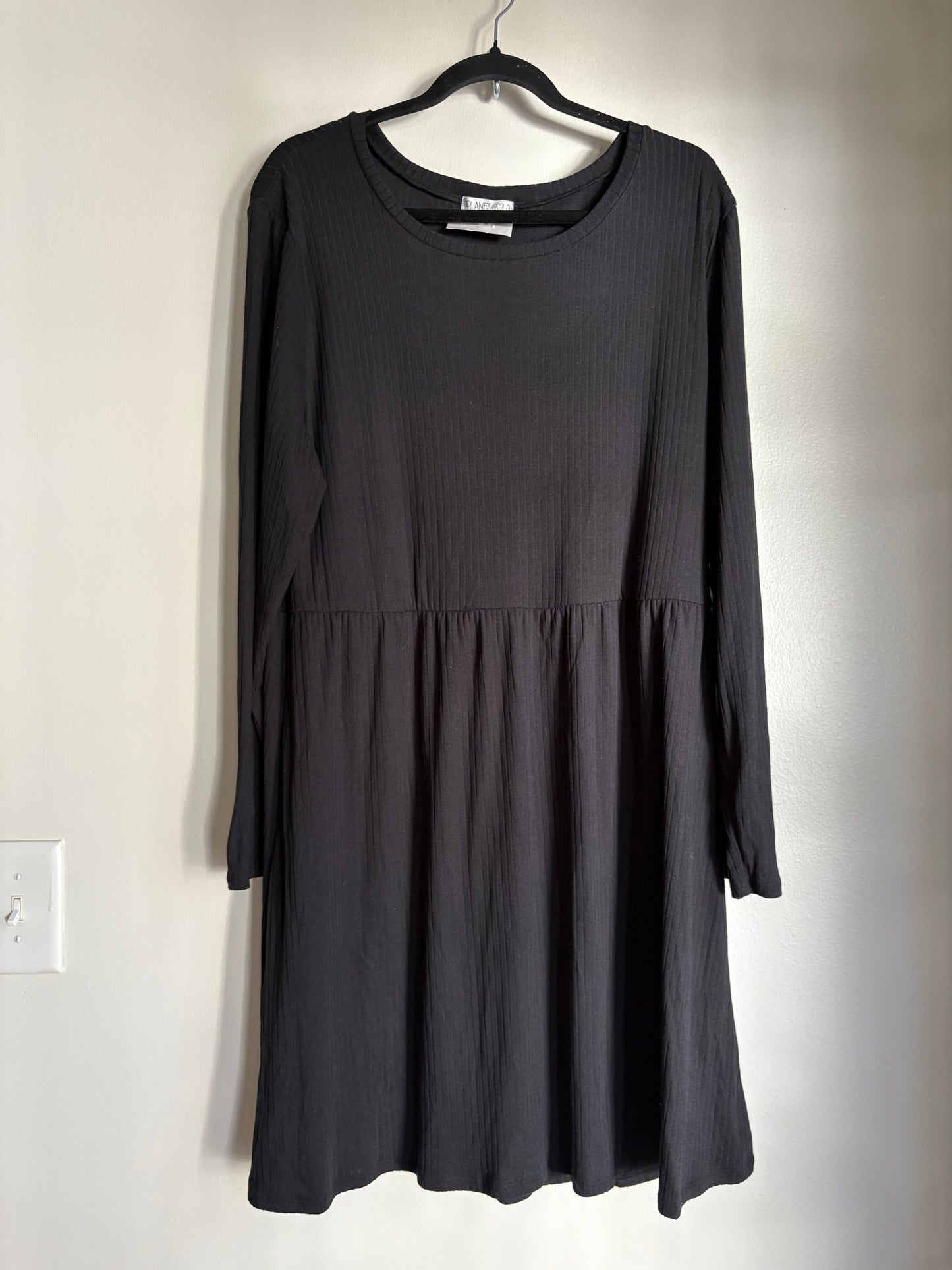 Dress Casual Midi By Planet Gold In Black, Size: 2x